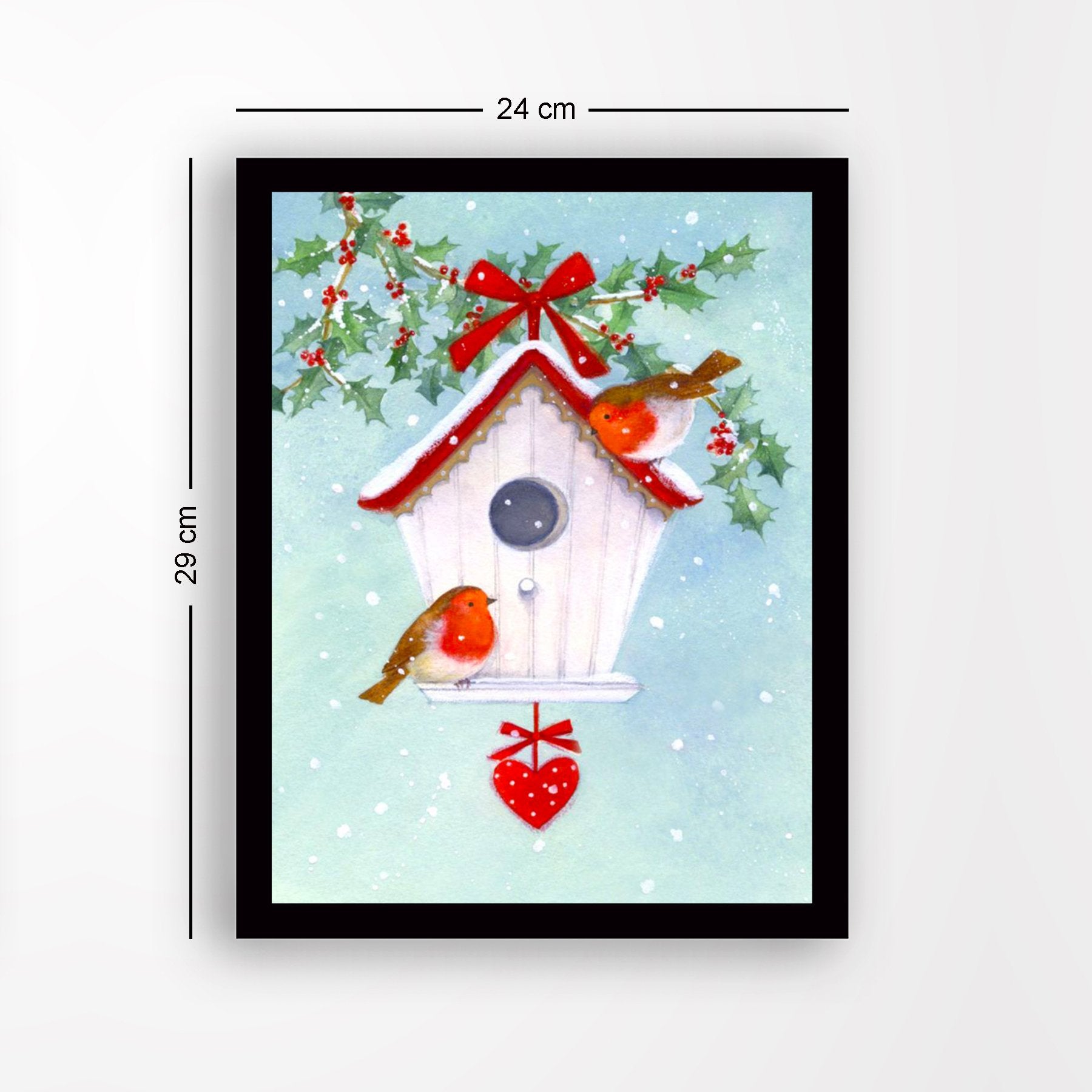 Quadro Decorativo em MDF com Moldura, Multicolorido, 24 x 29 cm, Impressão UV, Antibacteriano (Espessura 2 cm)