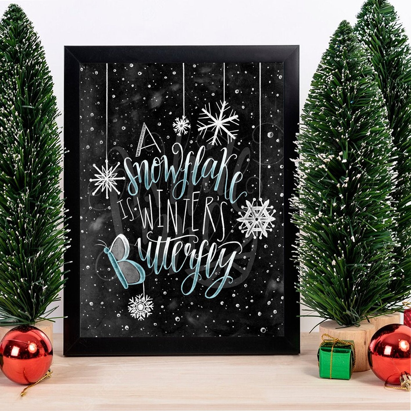 Quadro Decorativo em MDF com Moldura (2 cm), Multicolor, 24 x 29 cm, Impressão UV, Antibacteriano