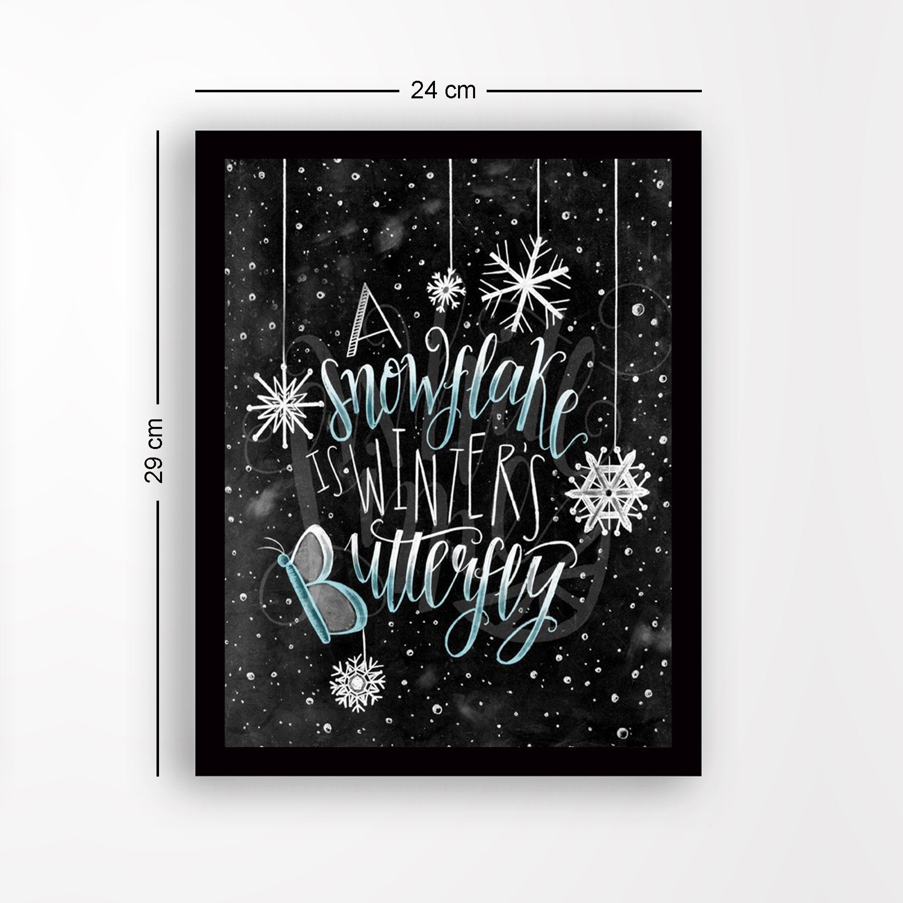 Quadro Decorativo em MDF com Moldura (2 cm), Multicolor, 24 x 29 cm, Impressão UV, Antibacteriano