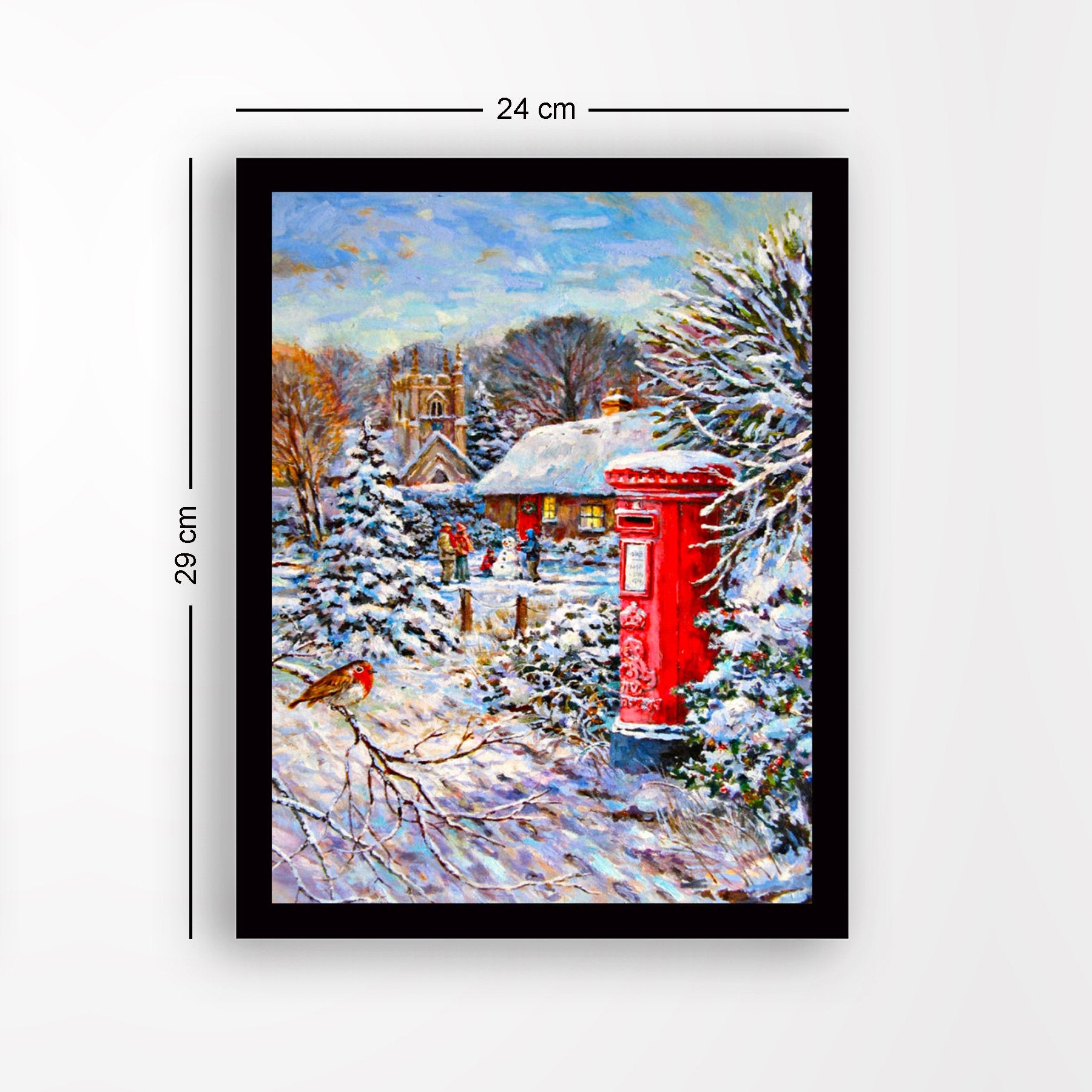 Quadro Decorativo em MDF com Moldura, Multicolor, 24x29 cm, Impressão UV, Antibacteriano