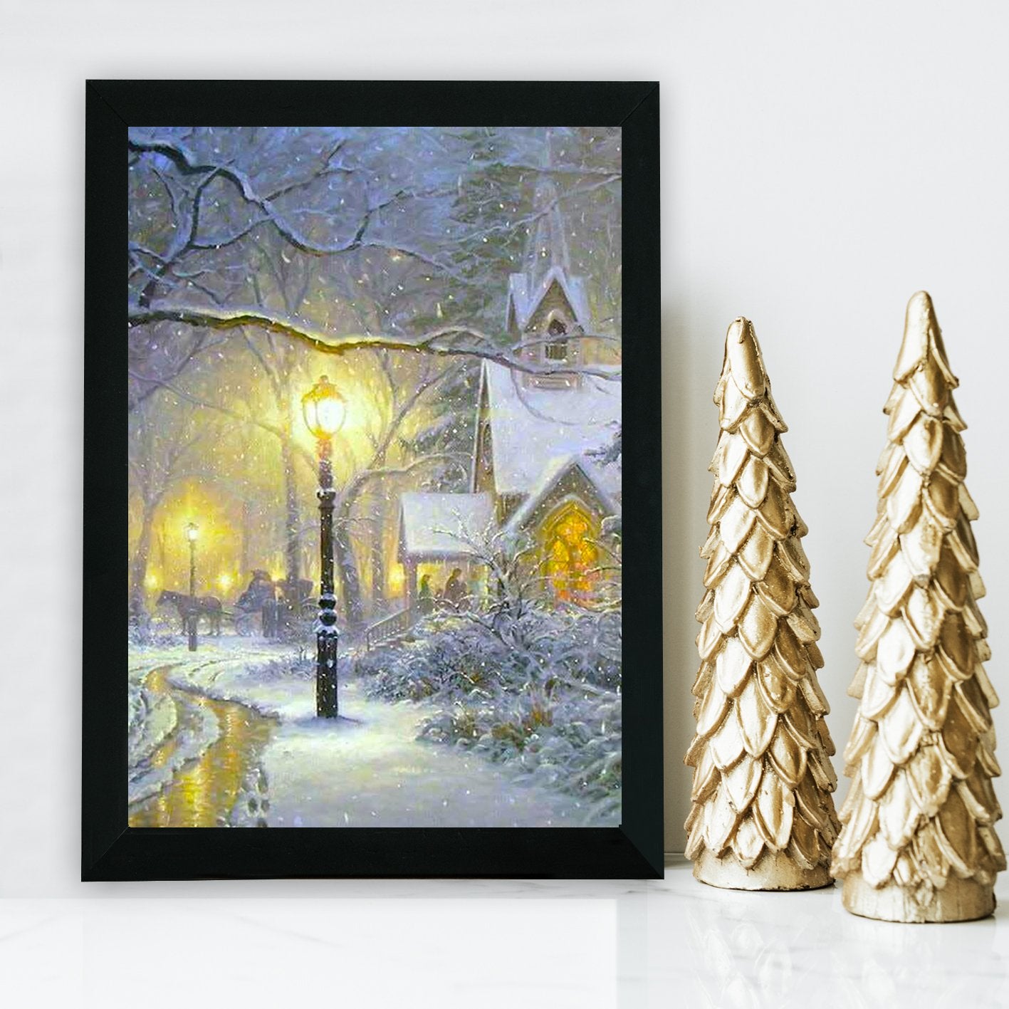 Quadro Decorativo com Moldura em MDF 24x29 cm, Multicor, Impressão UV, Antibacteriano, para Parede – SC7436501493417