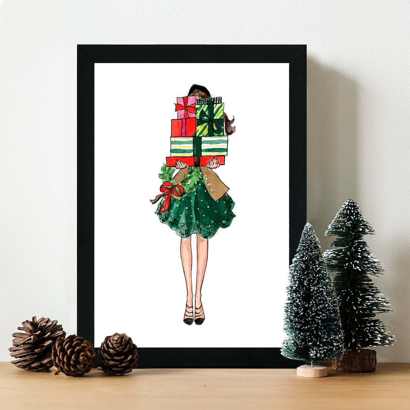 Quadro Decorativo Moldurado em MDF 24x29 cm – Multicolor, Impressão UV, Antibacteriano