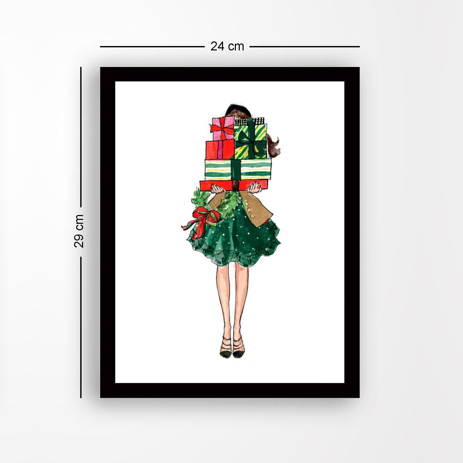 Quadro Decorativo Moldurado em MDF 24x29 cm – Multicolor, Impressão UV, Antibacteriano