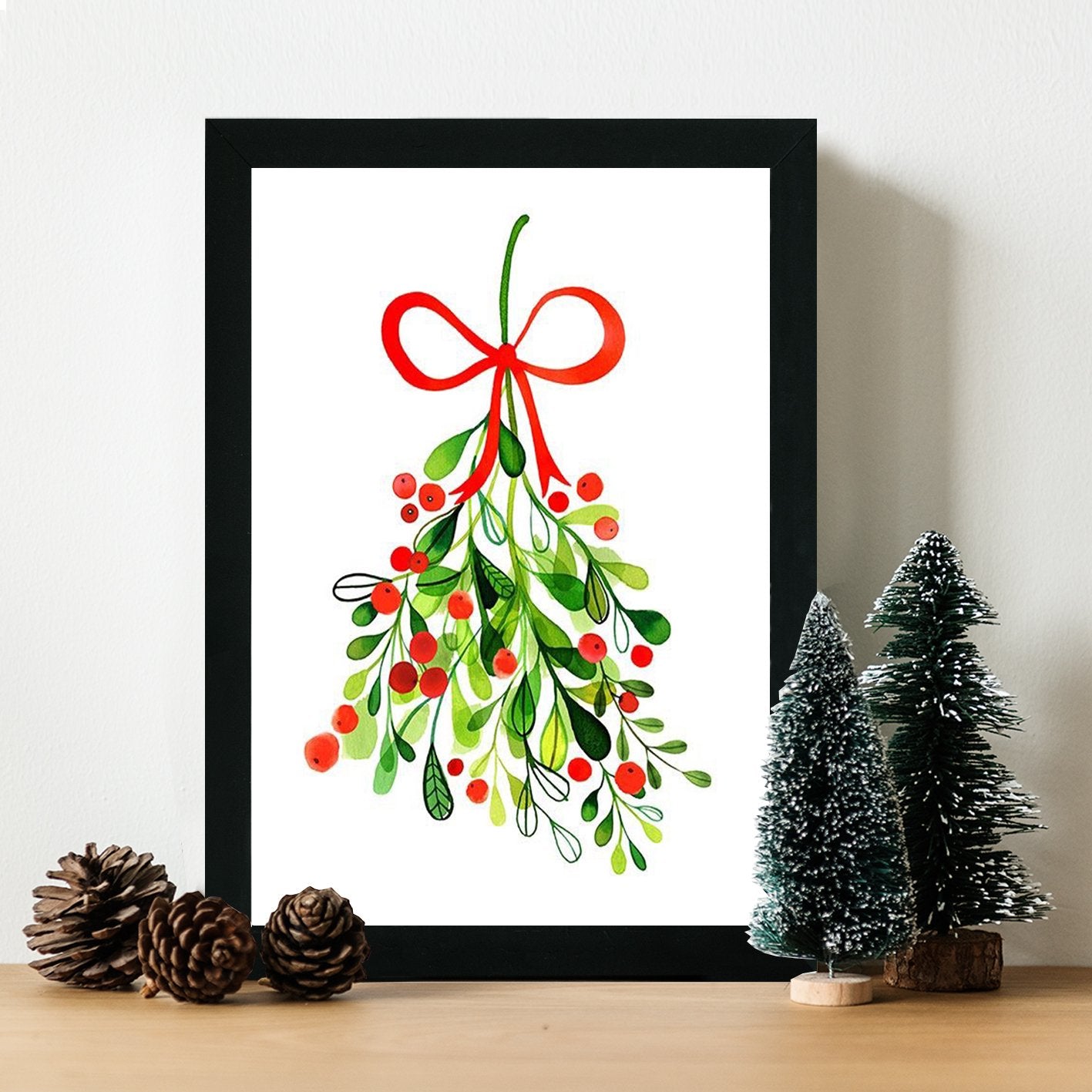 Quadro Decorativo em MDF com Moldura, Multicolor, 24 x 29 cm, MDF 2 cm, Impressão UV, Antibacteriano, com Fixação para Parede