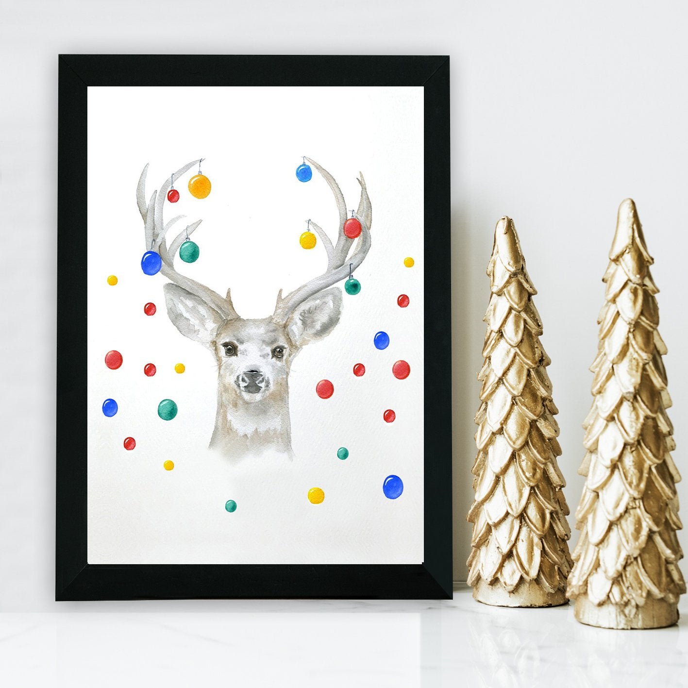 Quadro Decorativo em MDF com Moldura Multicolor 24 x 29 cm com Impressão UV Antibacteriano