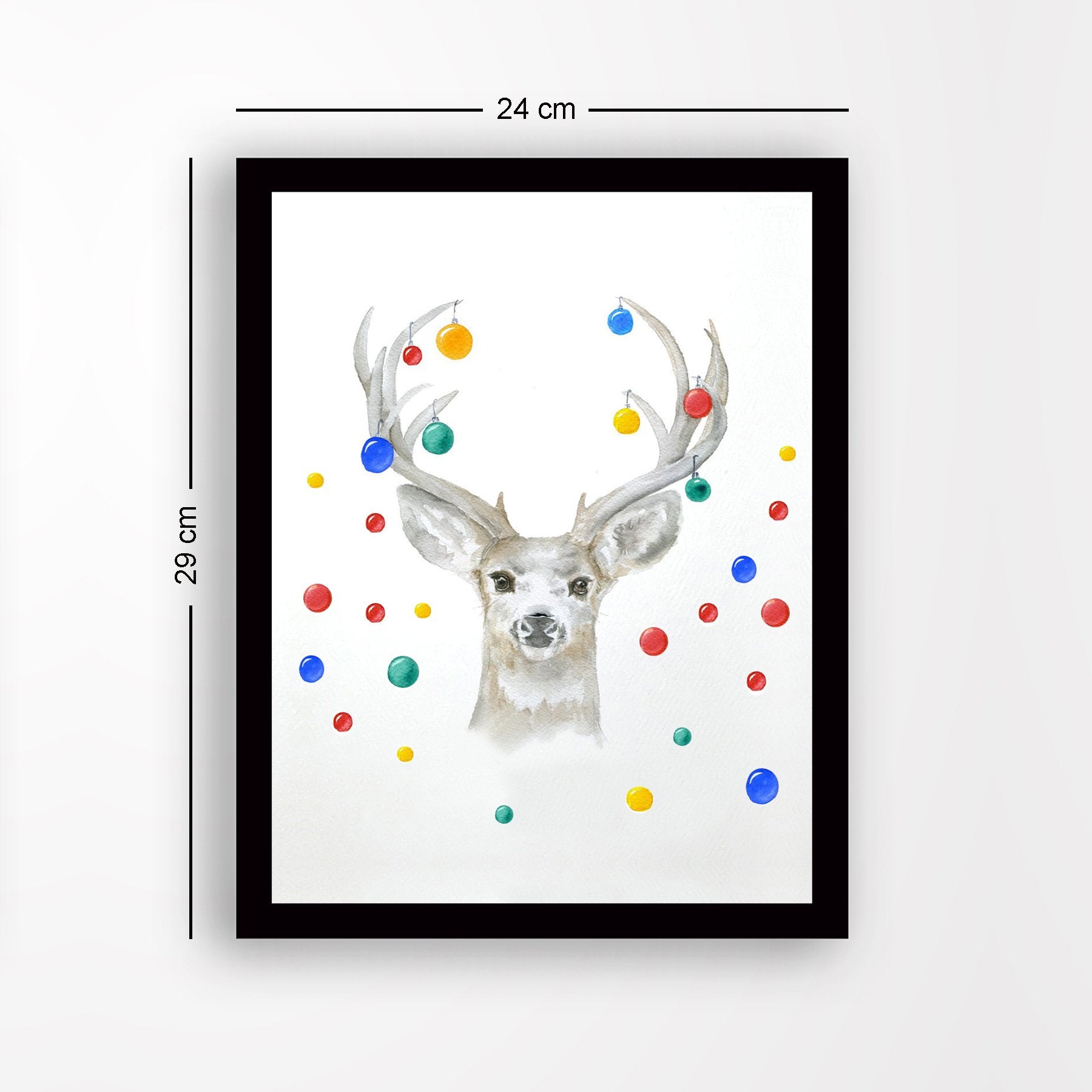 Quadro Decorativo em MDF com Moldura Multicolor 24 x 29 cm com Impressão UV Antibacteriano