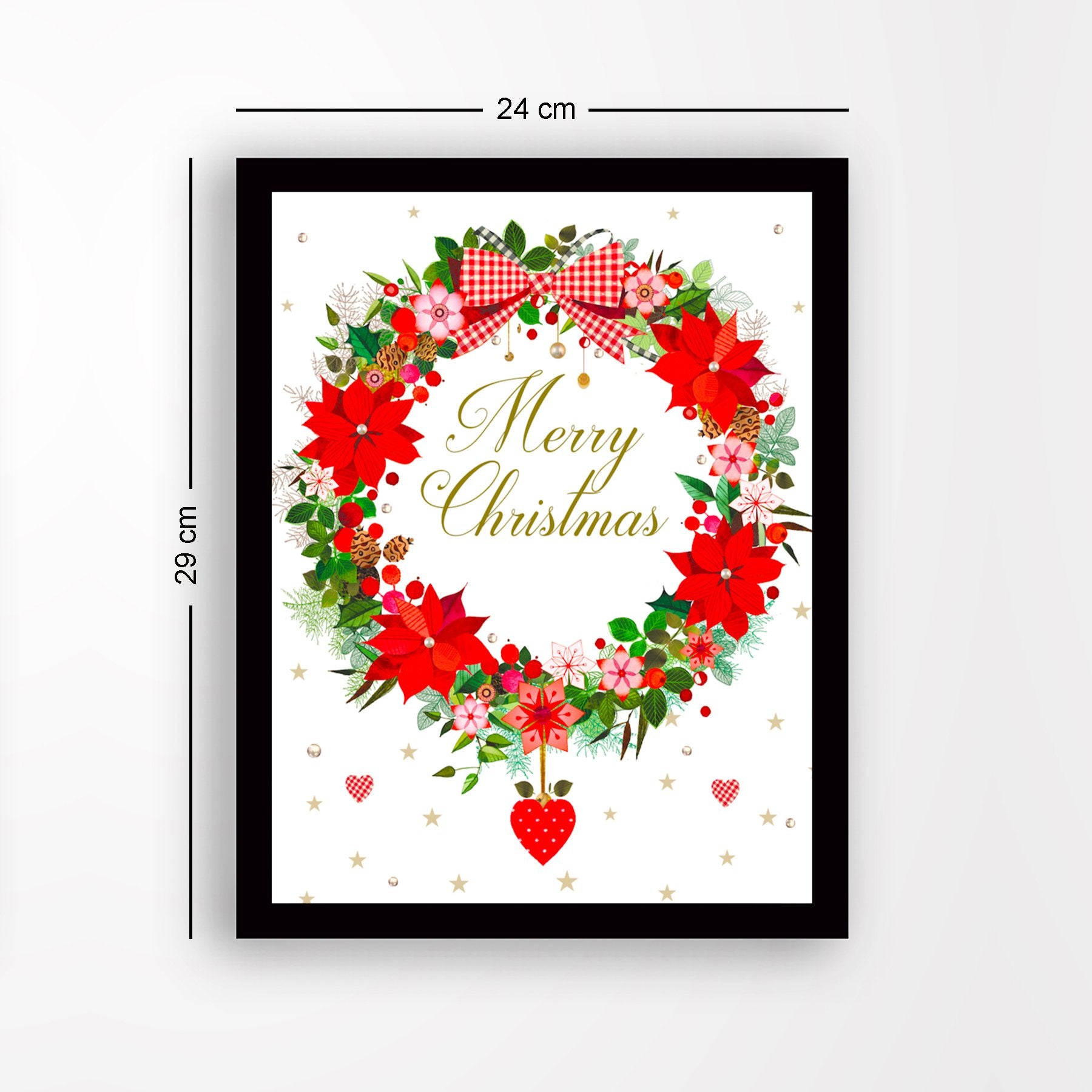 Quadro Decorativo com Moldura em MDF 100%, Multicolor, 24 x 29 cm, Impressão UV, Antibacteriano, Espessura 2 cm, Pronto a Pendurar