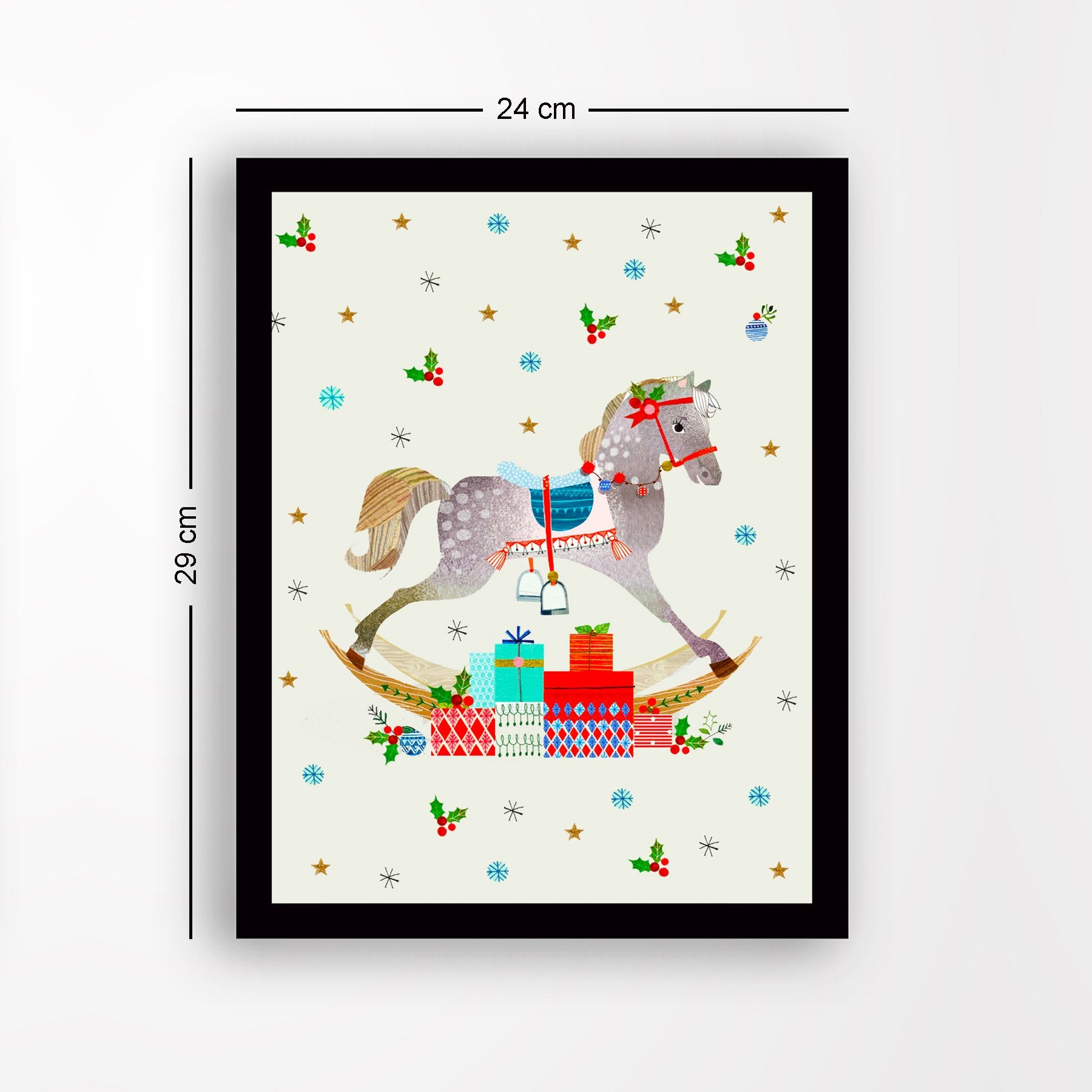 Quadro Decorativo em MDF com Moldura (24x29 cm), Multicor, Impressão UV, Antibacteriano, pronto a pendurar