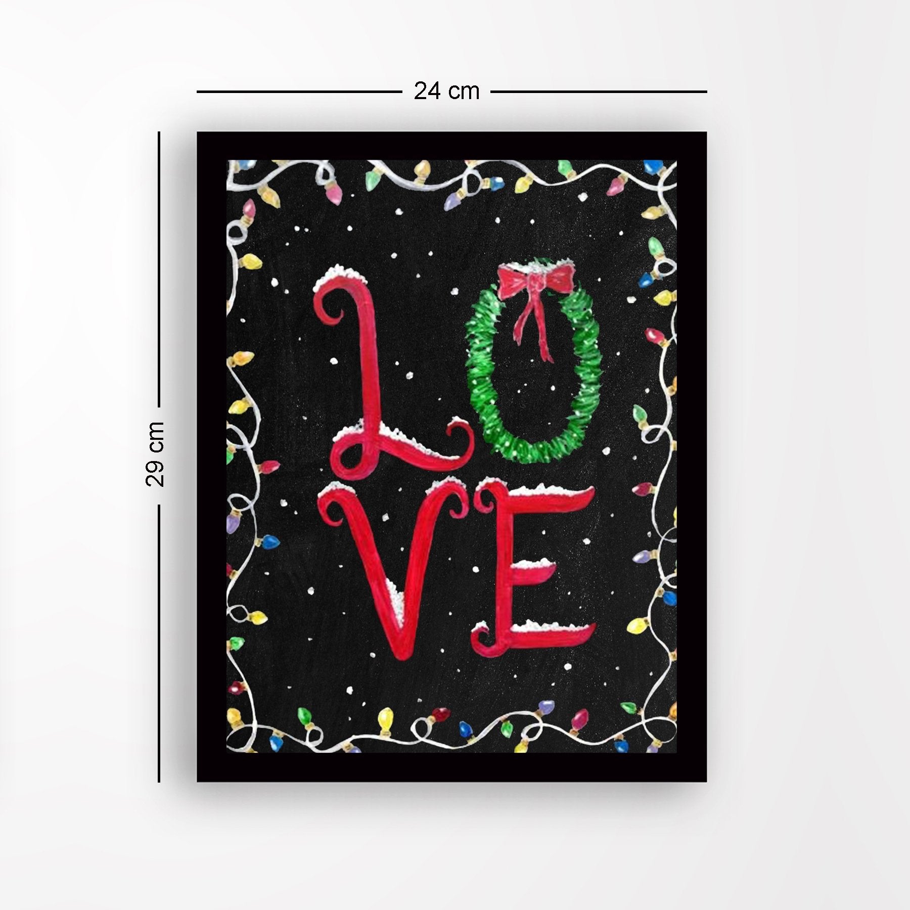 Quadro Decorativo em MDF com Moldura, Multicolor, 24 x 29 cm, Impressão UV, Antibacteriano, Pronto a Pendurar