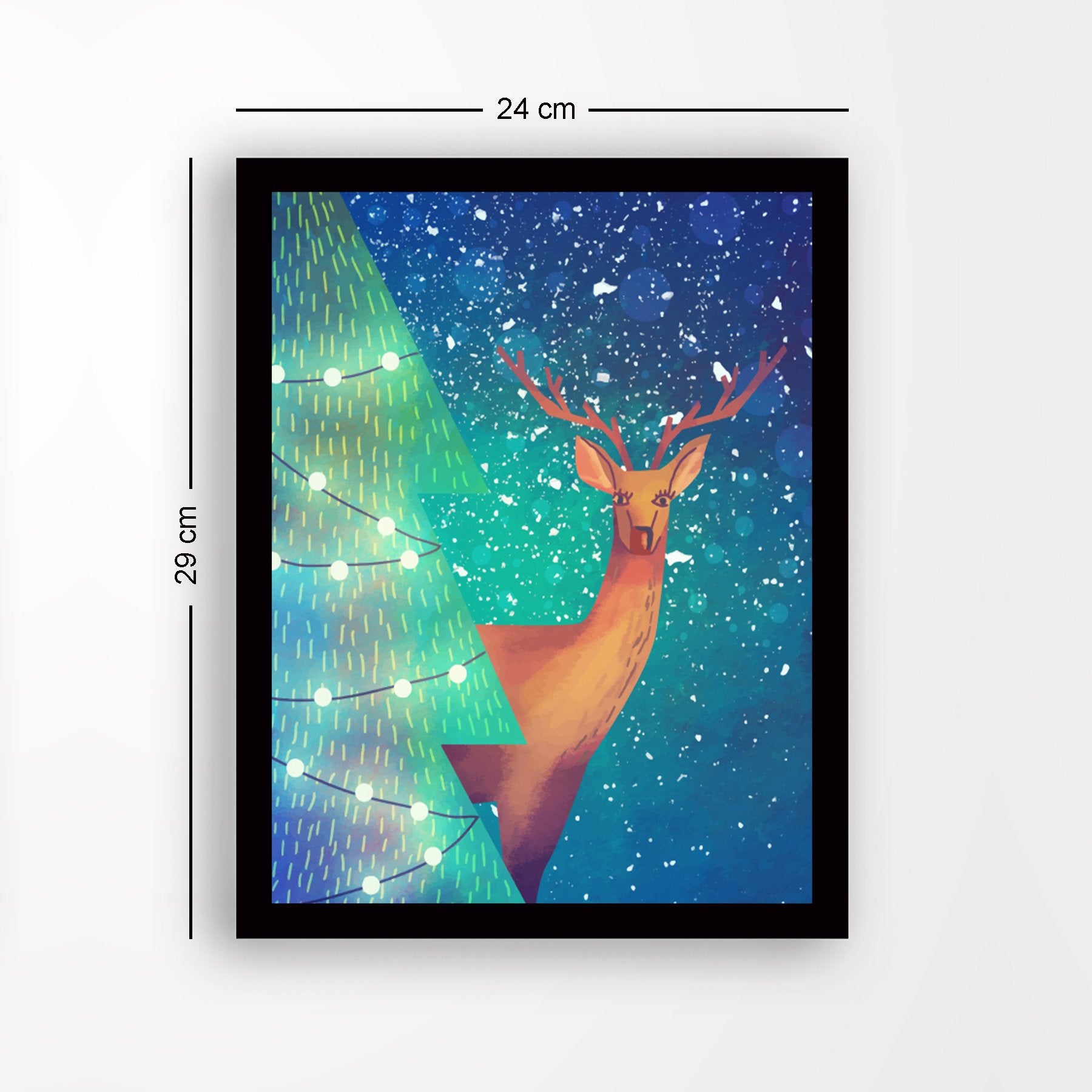 Quadro Decorativo em MDF com Moldura, Multicolor, 24x29 cm, Impressão UV, Antibacteriano