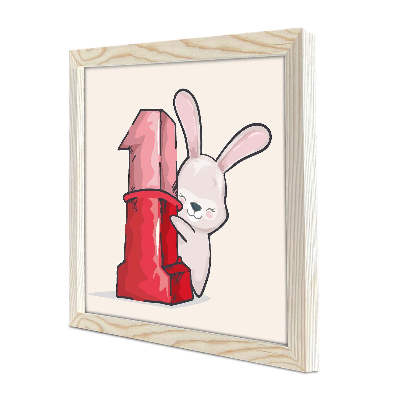 Quadro Decorativo MDF Emoldurado 33x33cm - Disponível em Vermelho, Branco e Cinzento