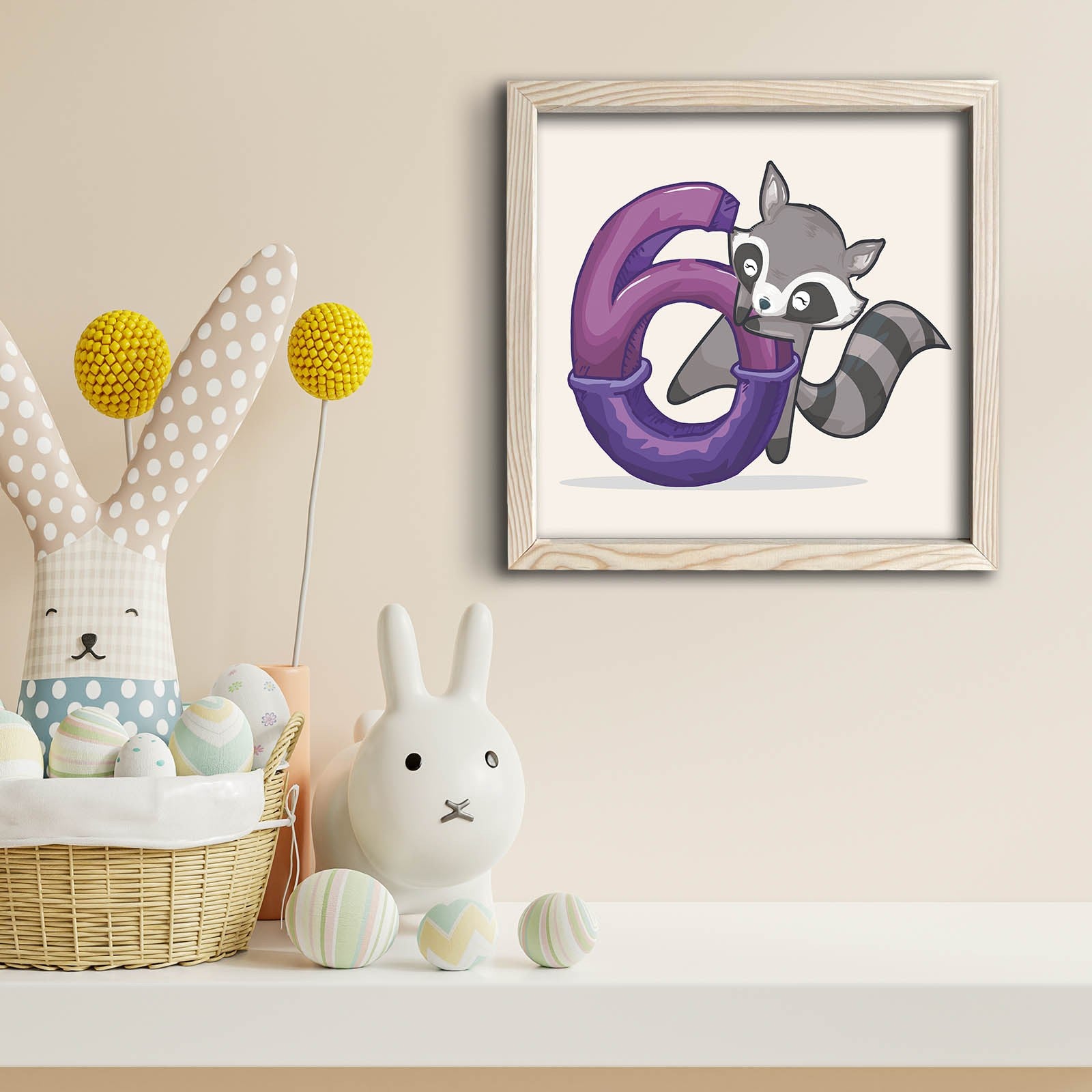 Quadro Decorativo MDF Emoldurado 33x33cm - Moldura Madeira 22mm - Disponível em Cinzento, Roxo e Branco