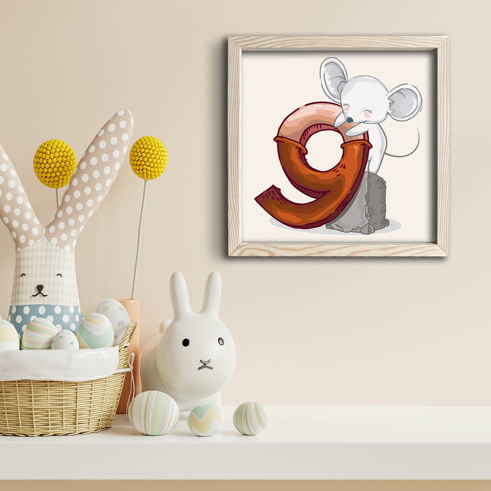 Quadro Decorativo MDF Emoldurado 33x33cm - Disponível em Vermelho, Branco e Cinzento