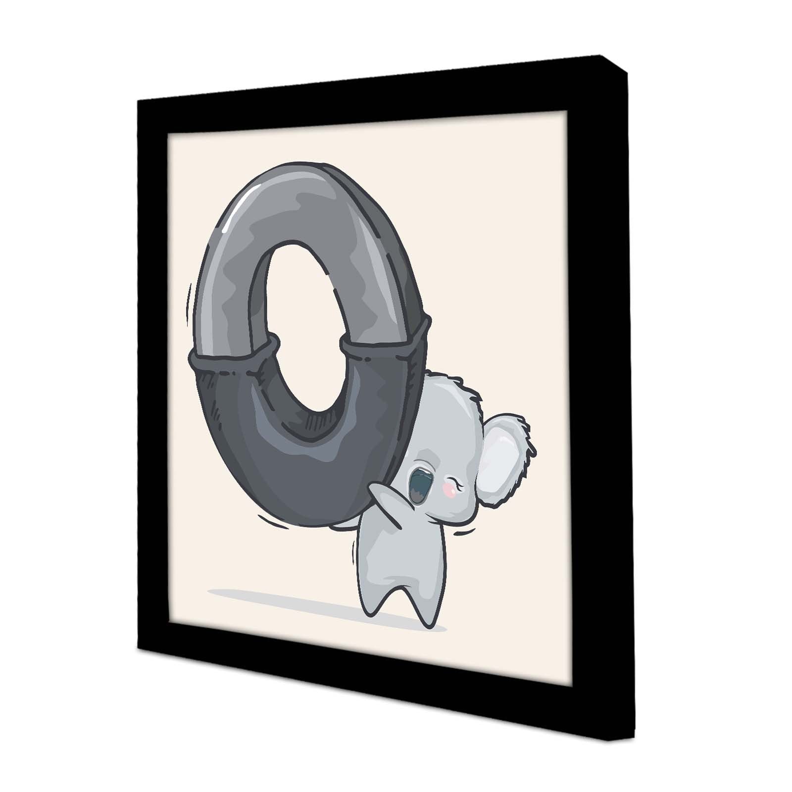 Quadro Decorativo MDF Emoldurado 33x33cm - Moldura PVC Preta/Branca/Cinza - Arte Moderna para Parede