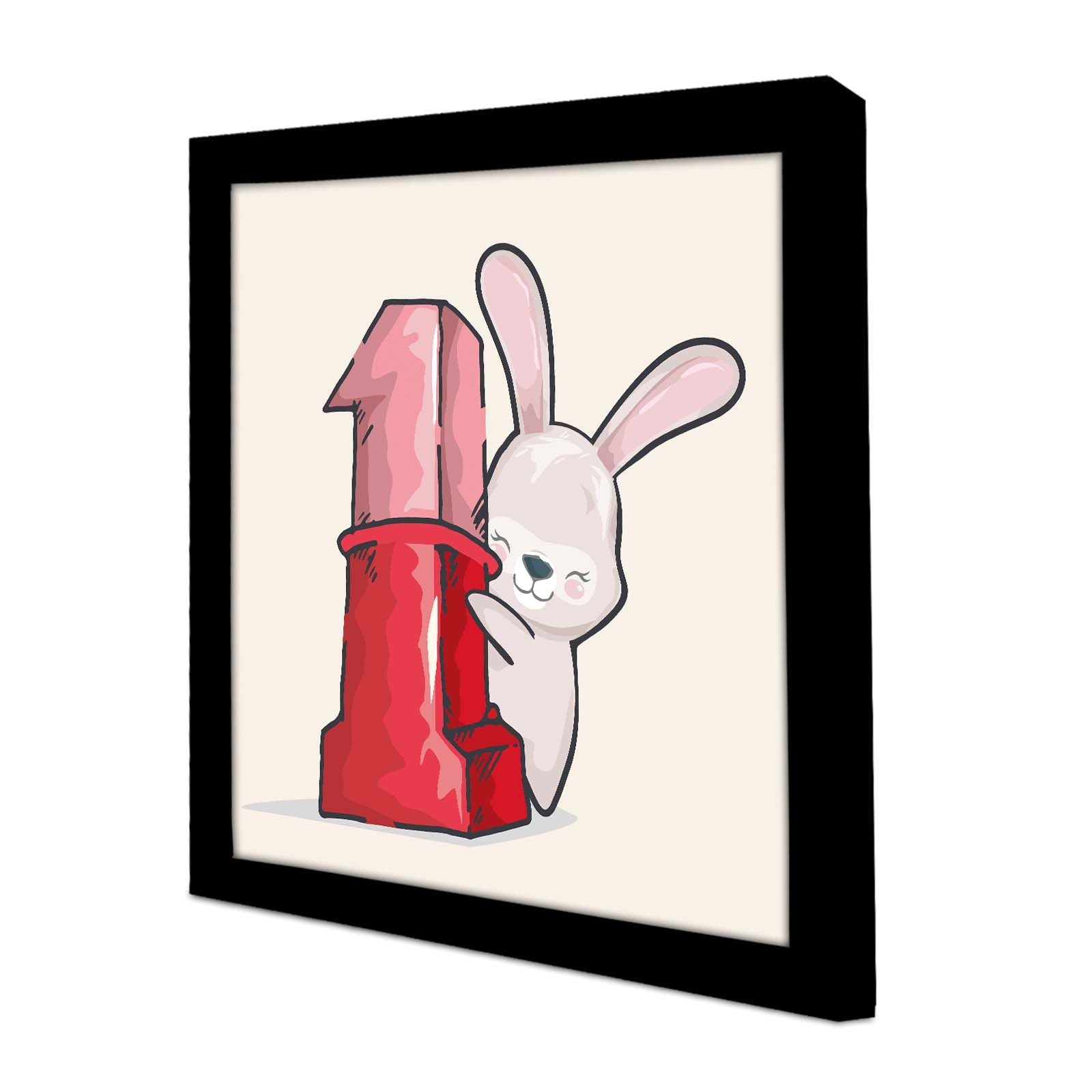 Quadro Decorativo MDF Emoldurado 33x33cm - Cores Vibrantes Vermelho, Rosa e Branco com Moldura PVC