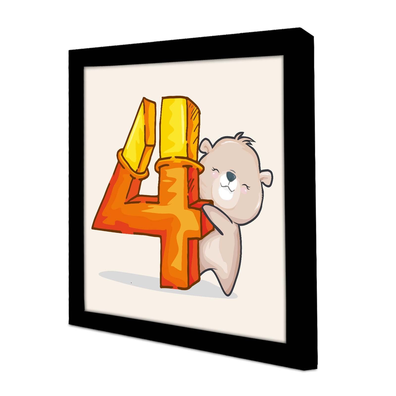 Quadro Decorativo MDF Emoldurado 33x33cm - Cores Vibrantes Amarelo, Laranja e Branco com Moldura PVC