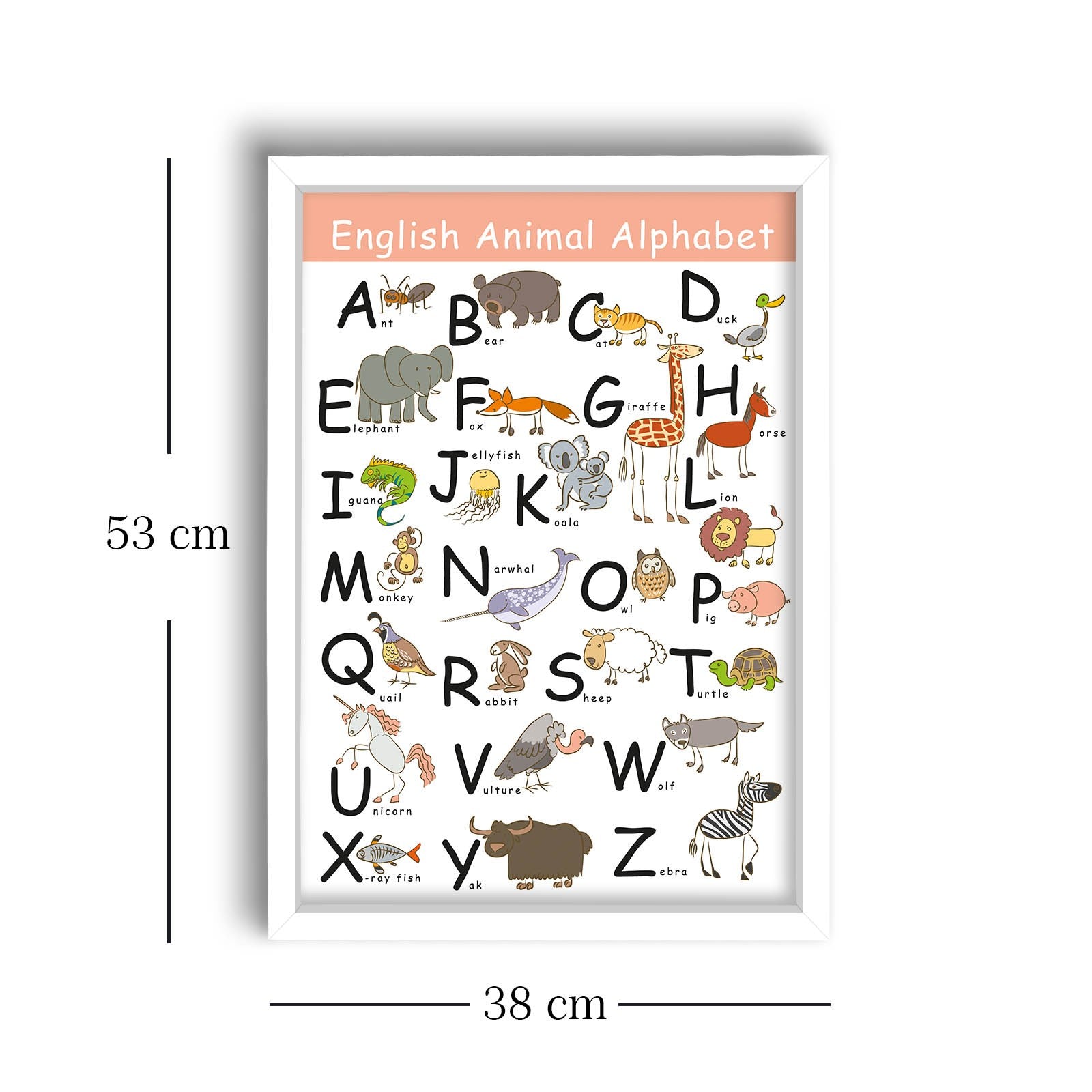 Quadro Decorativo MDF Emoldurado - Arte Multicolor 38x53cm com Moldura PVC