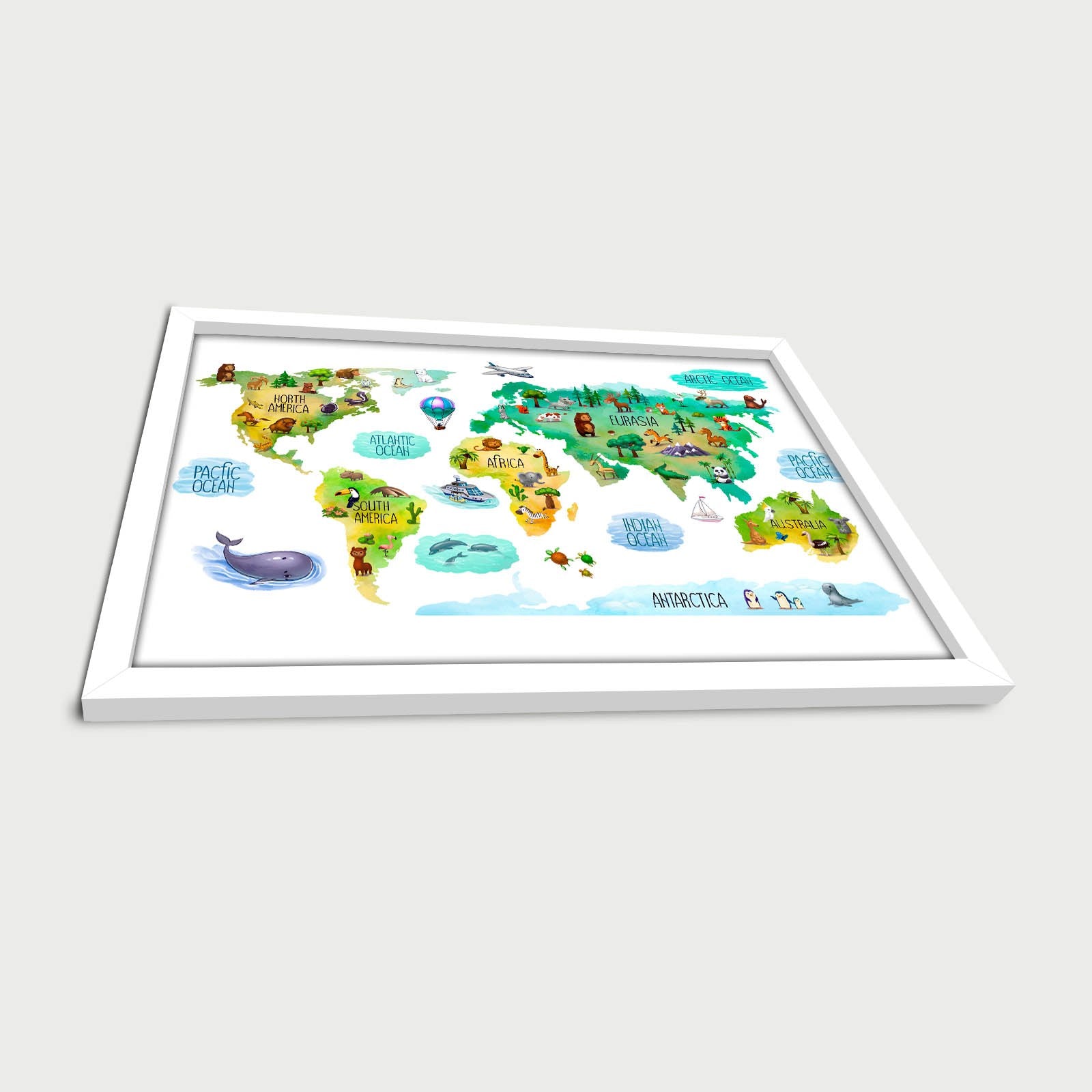 Quadro Decorativo MDF Emoldurado - Arte Multicolor 38x53cm com Moldura PVC