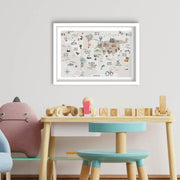 Quadro Decorativo MDF Emoldurado - Arte Multicolor 38x53cm com Moldura PVC