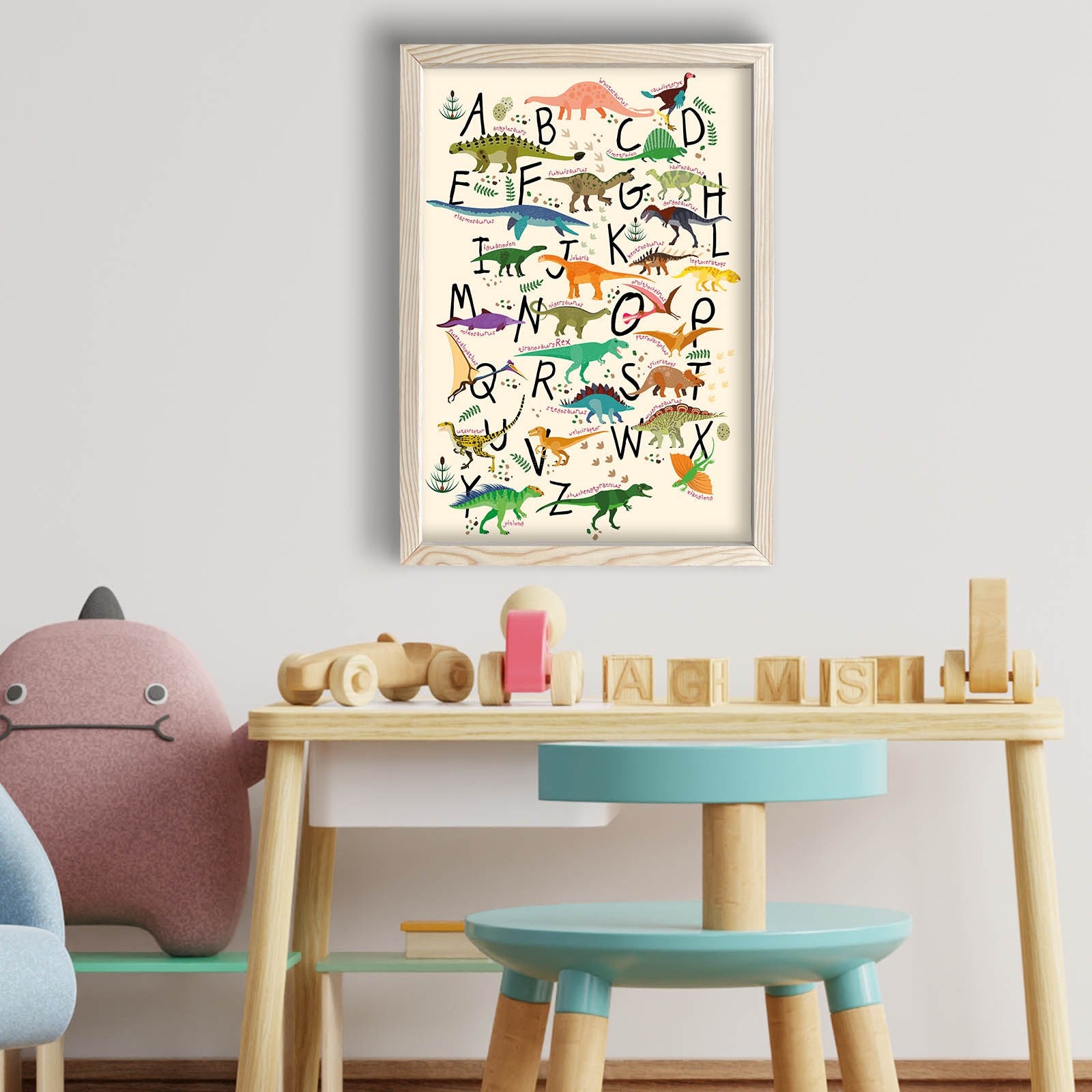 Quadro Decorativo MDF Emoldurado Multicolor 38x53cm - Arte Moderna para Decoração de Interiores
