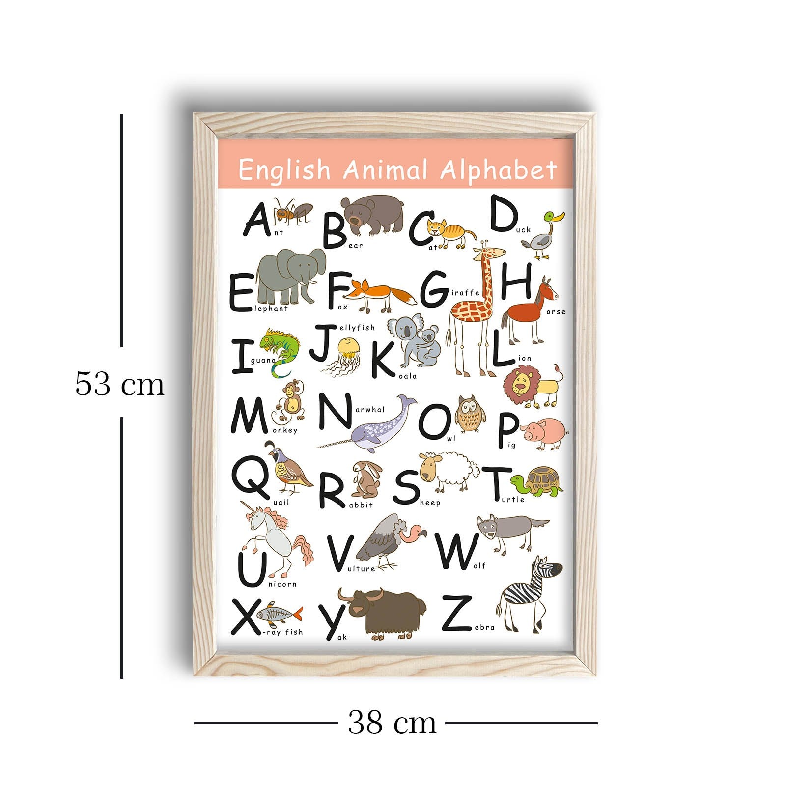 Quadro Decorativo MDF Emoldurado Multicolor 38x53cm - Arte Moderna para Decoração de Interiores