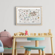 Quadro Decorativo MDF Emoldurado Multicolor 38x53cm - Arte Moderna para Decoração de Interiores