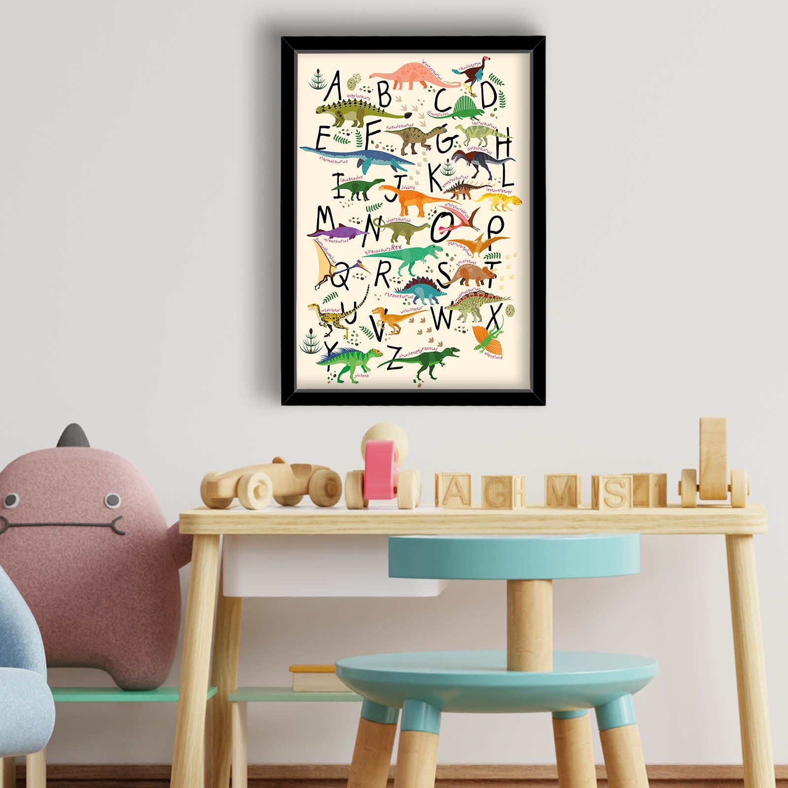 Quadro Decorativo MDF Emoldurado - Arte Multicolor 38x53cm com Moldura PVC