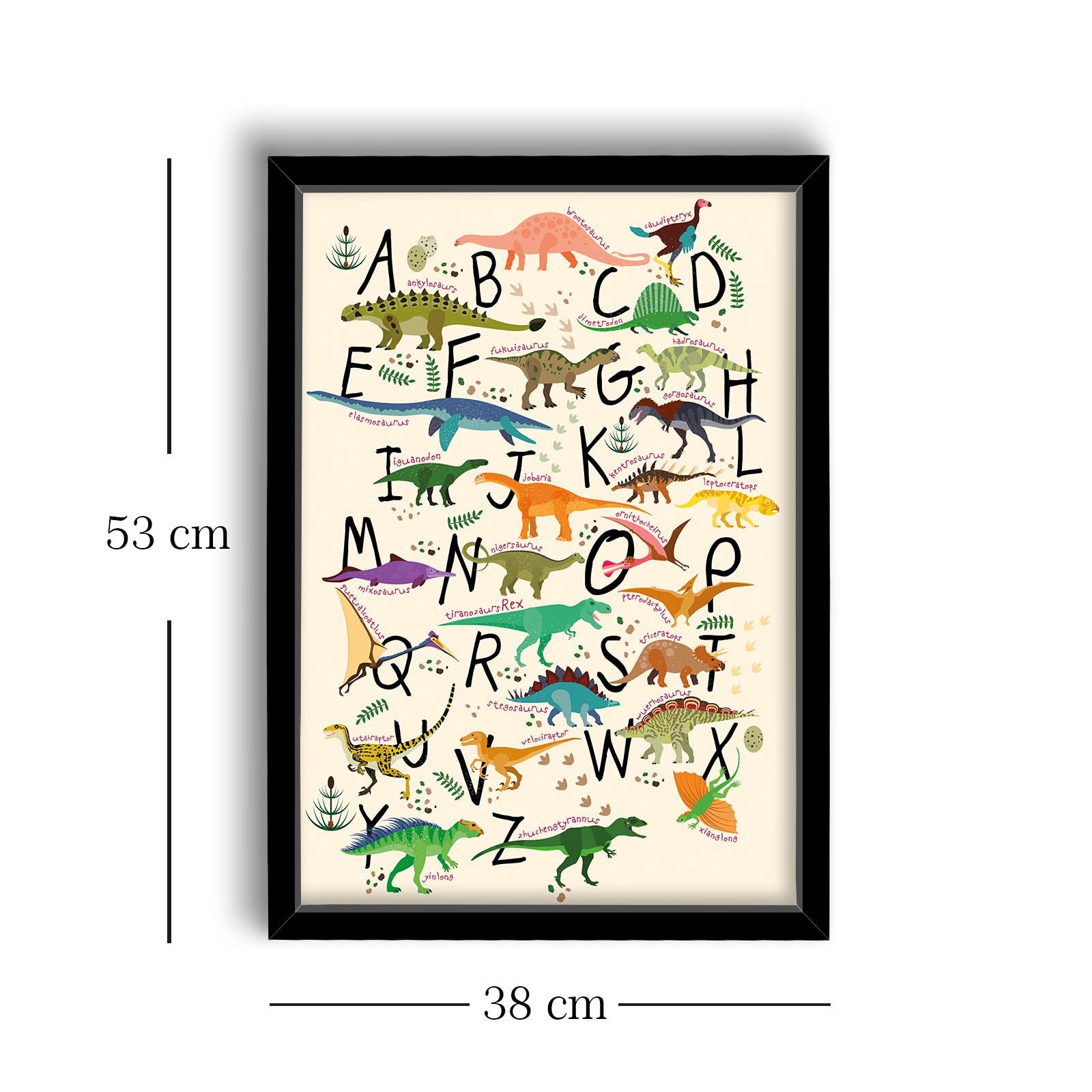 Quadro Decorativo MDF Emoldurado - Arte Multicolor 38x53cm com Moldura PVC