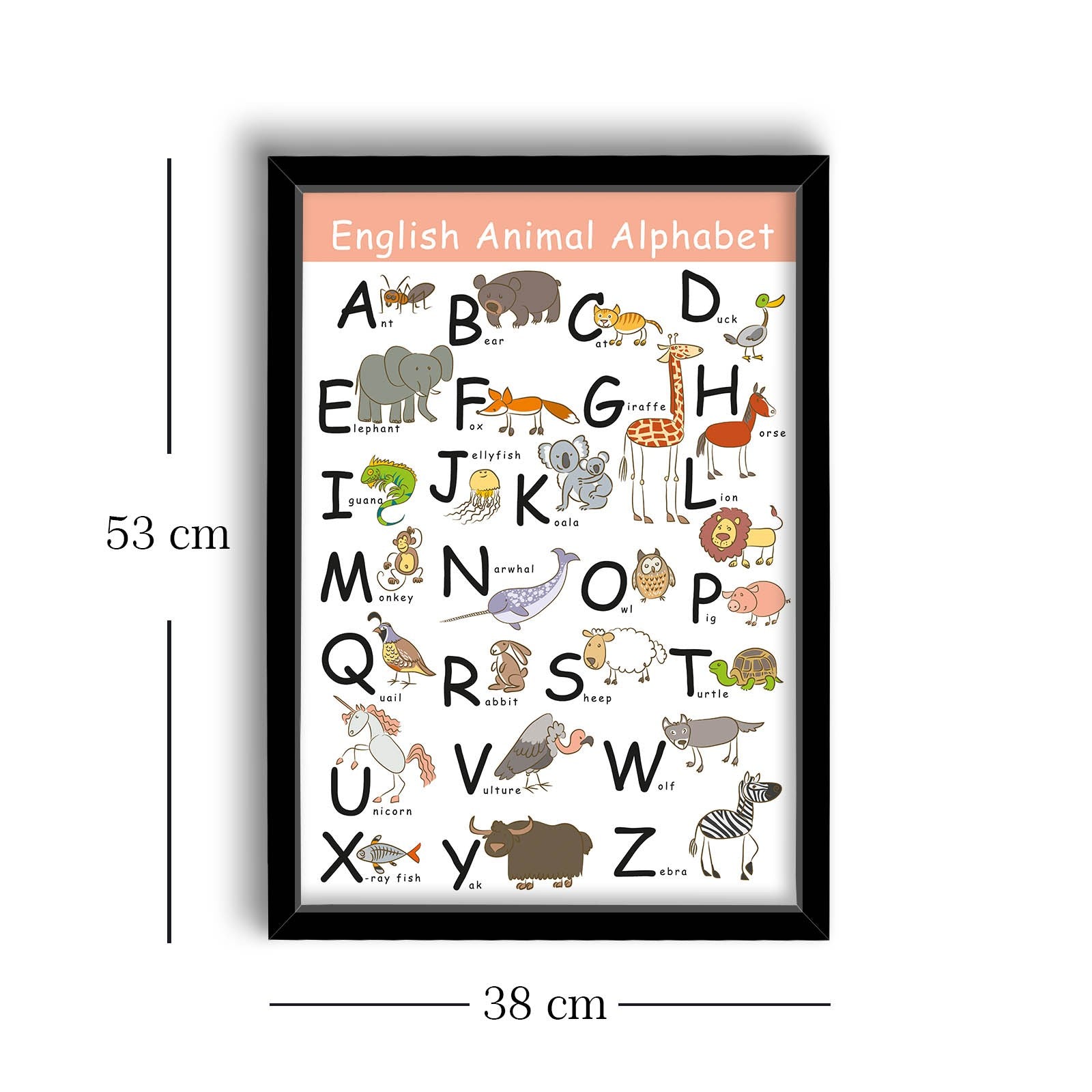 Quadro Decorativo MDF Emoldurado - Arte Multicolor 38x53cm com Moldura PVC