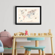 Quadro Decorativo MDF Emoldurado - Arte Multicolor 38x53cm com Moldura PVC