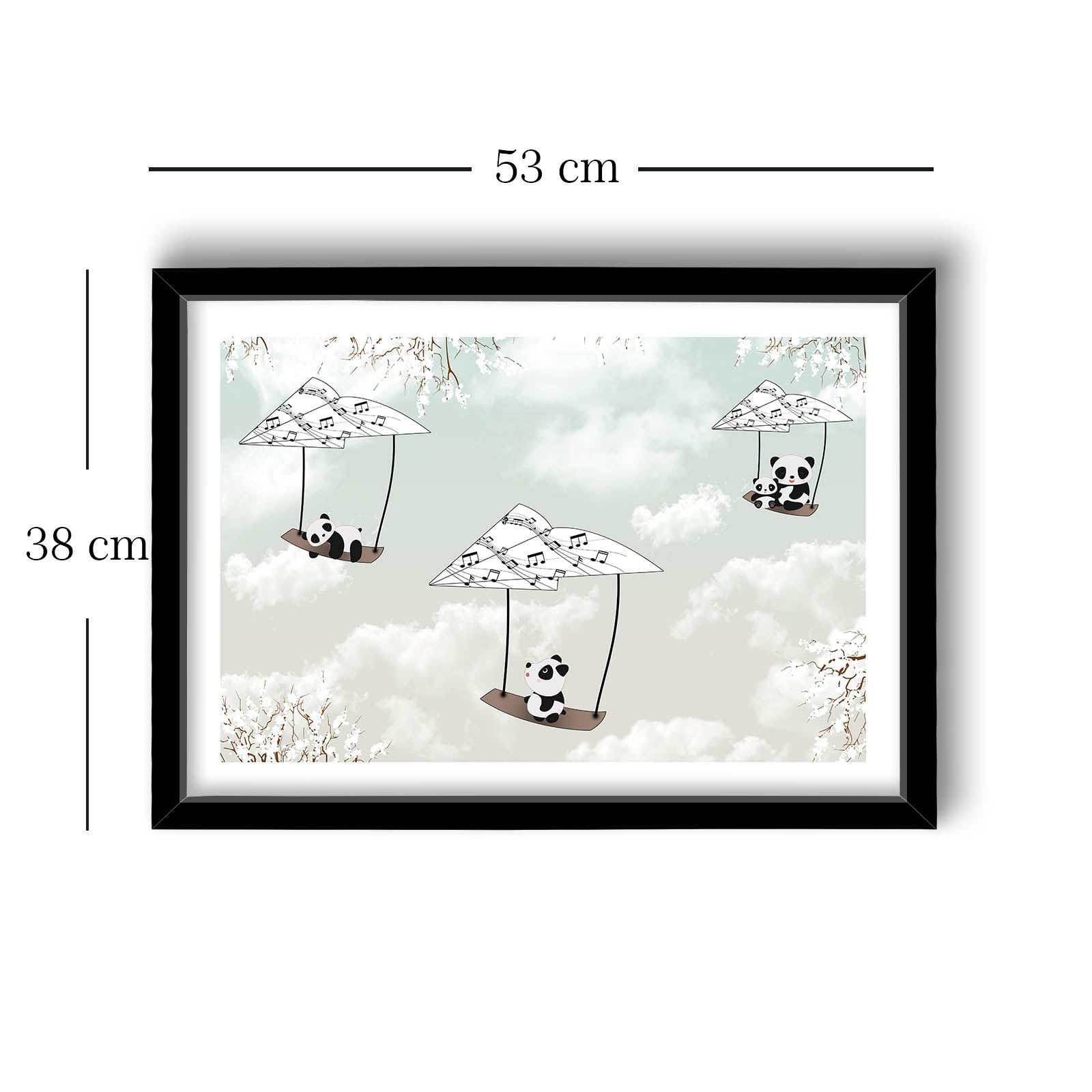 Quadro Decorativo MDF Emoldurado - 38x53cm - Moldura PVC 22mm - Disponível em Branco, Preto e Cinzento Claro