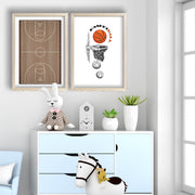 Conjunto de 2 Quadros Decorativos MDF com Moldura de Madeira - 53x78cm - Castanho e Branco