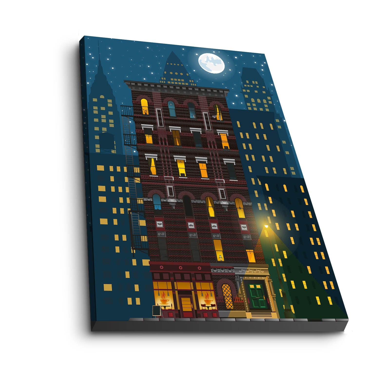 Quadro Decorativo em Tela Multicolor com Moldura de Pinho - 45x70cm Canvas 100%