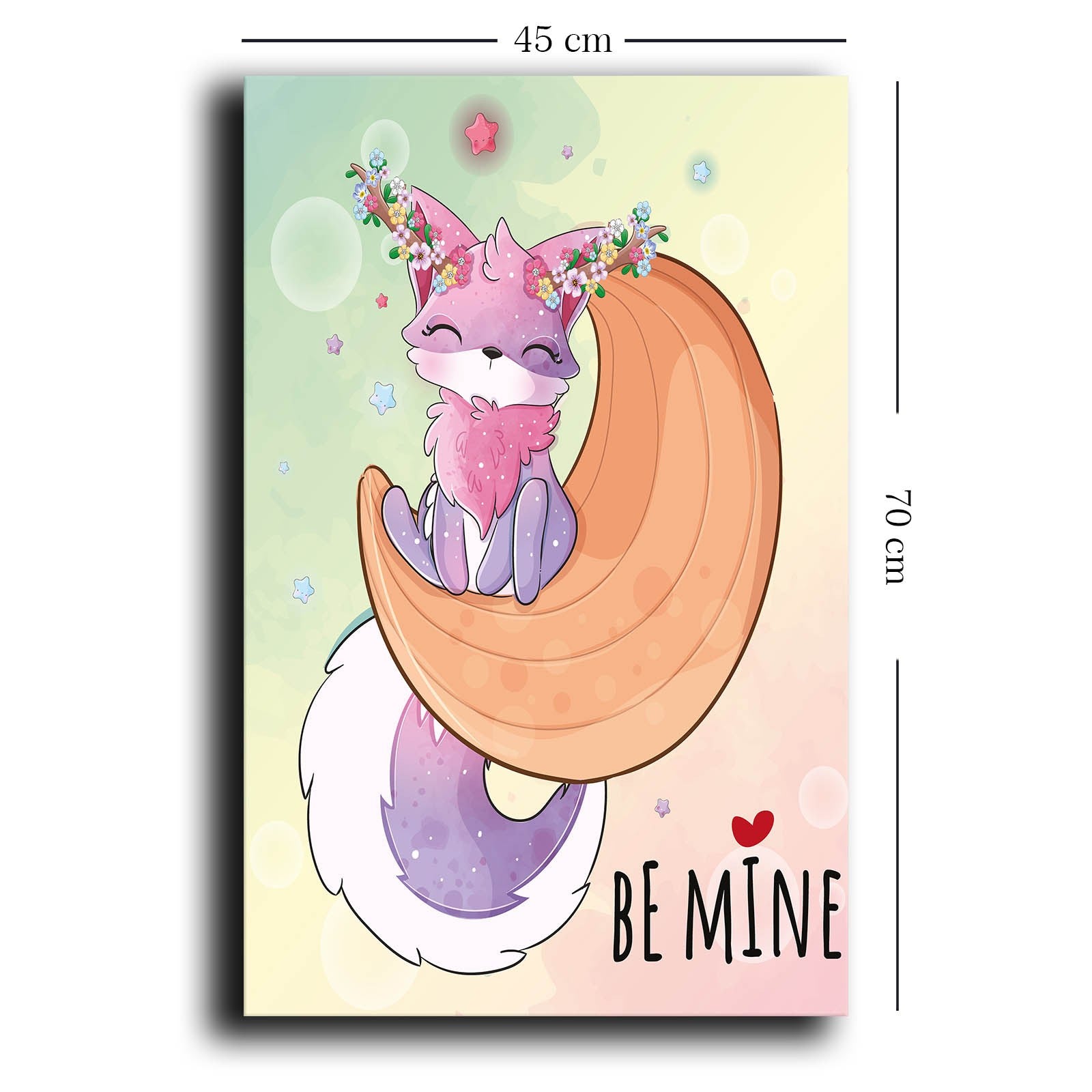 Quadro Decorativo em Tela Multicolor com Moldura de Pinho - 45x70cm Canvas 100%