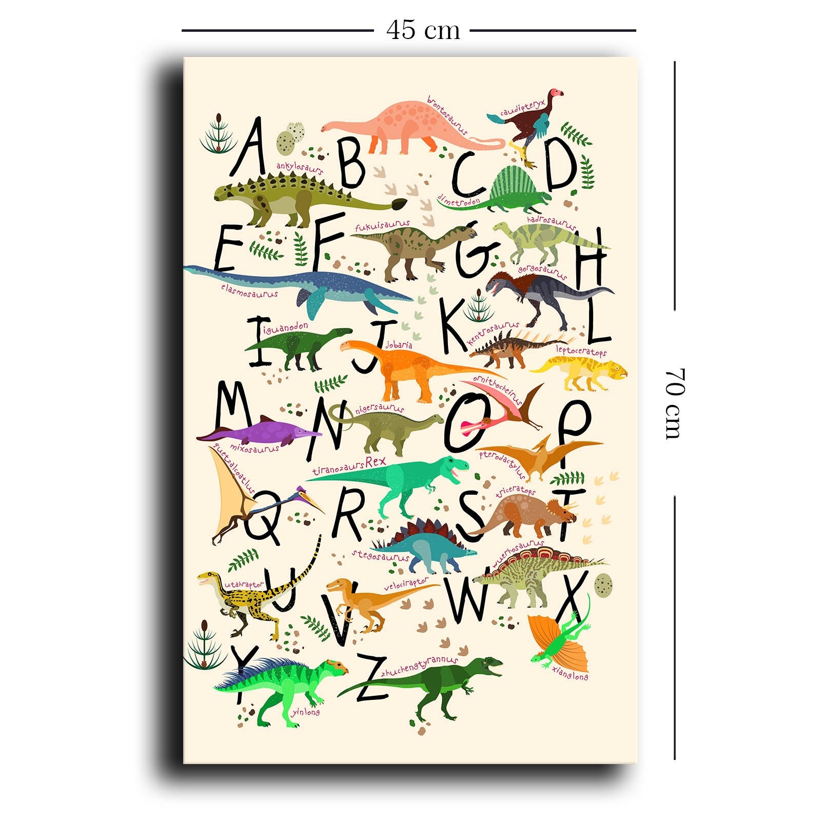 Quadro Decorativo em Tela Multicolor com Moldura de Pinho - 45x70cm Canvas 100%