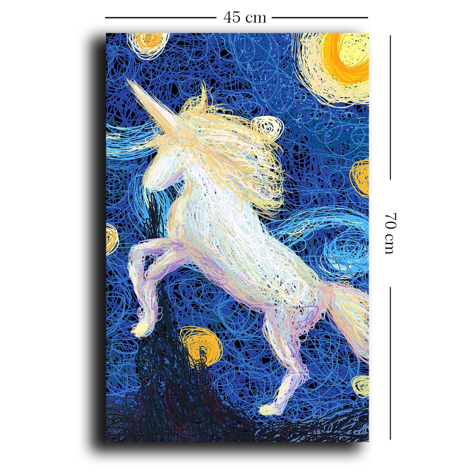 Quadro Decorativo em Tela Multicolor com Moldura de Pinho - 45x70cm Canvas 100%