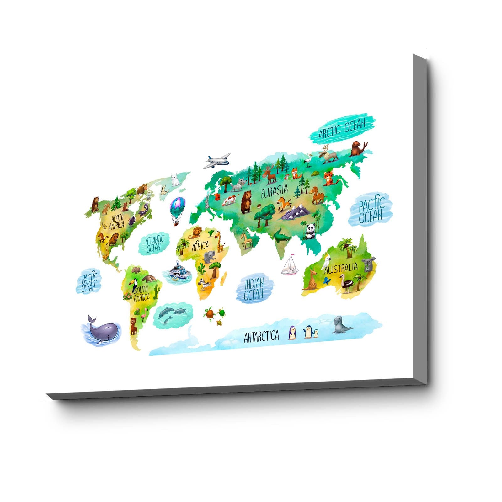 Quadro Decorativo em Tela Multicolor com Moldura de Pinho - 45x70cm Canvas 100%