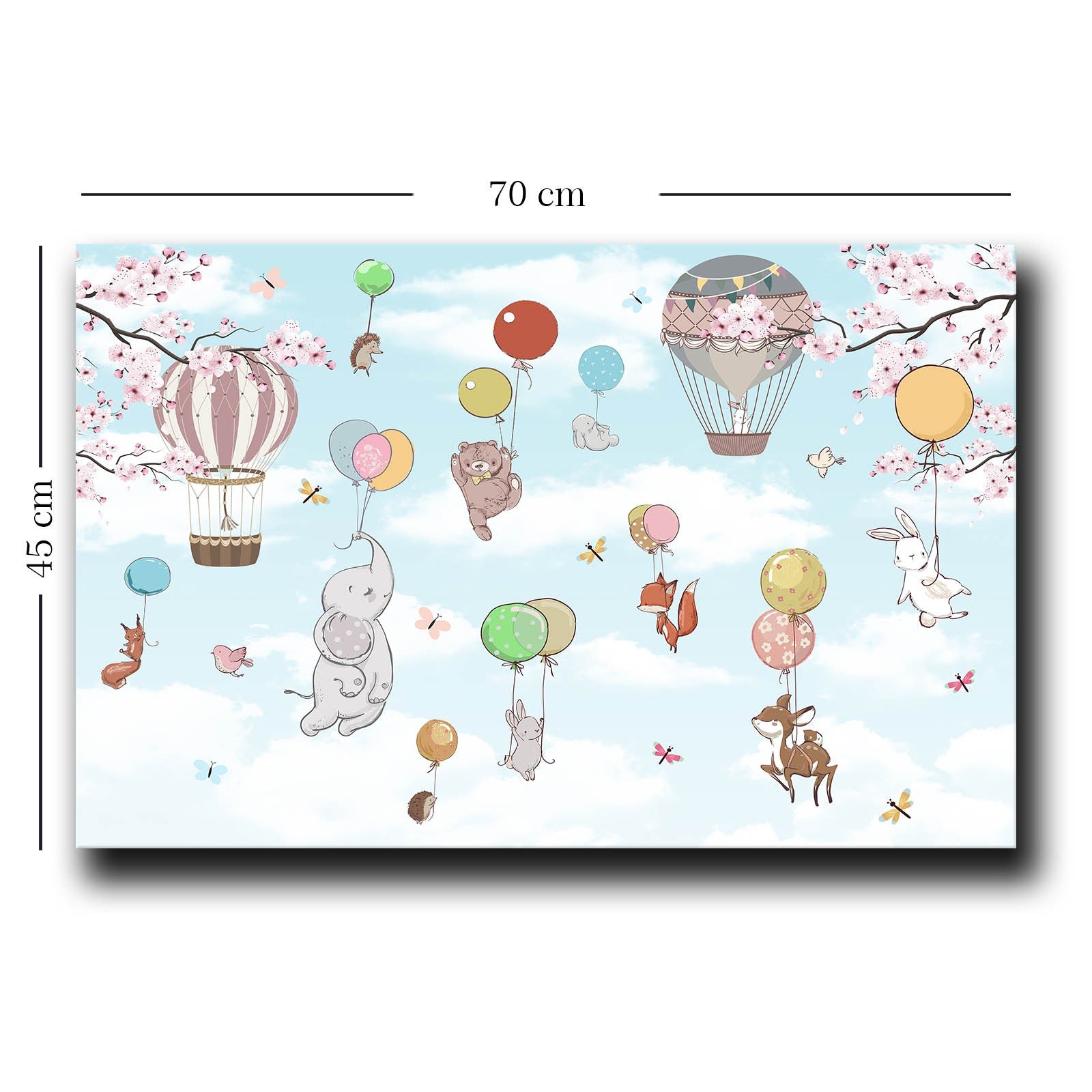 Quadro Decorativo em Tela Multicolor com Moldura de Pinho - 45x70cm Canvas 100%