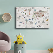 Quadro Decorativo em Tela Multicolor com Moldura de Pinho - 45x70cm Canvas 100%