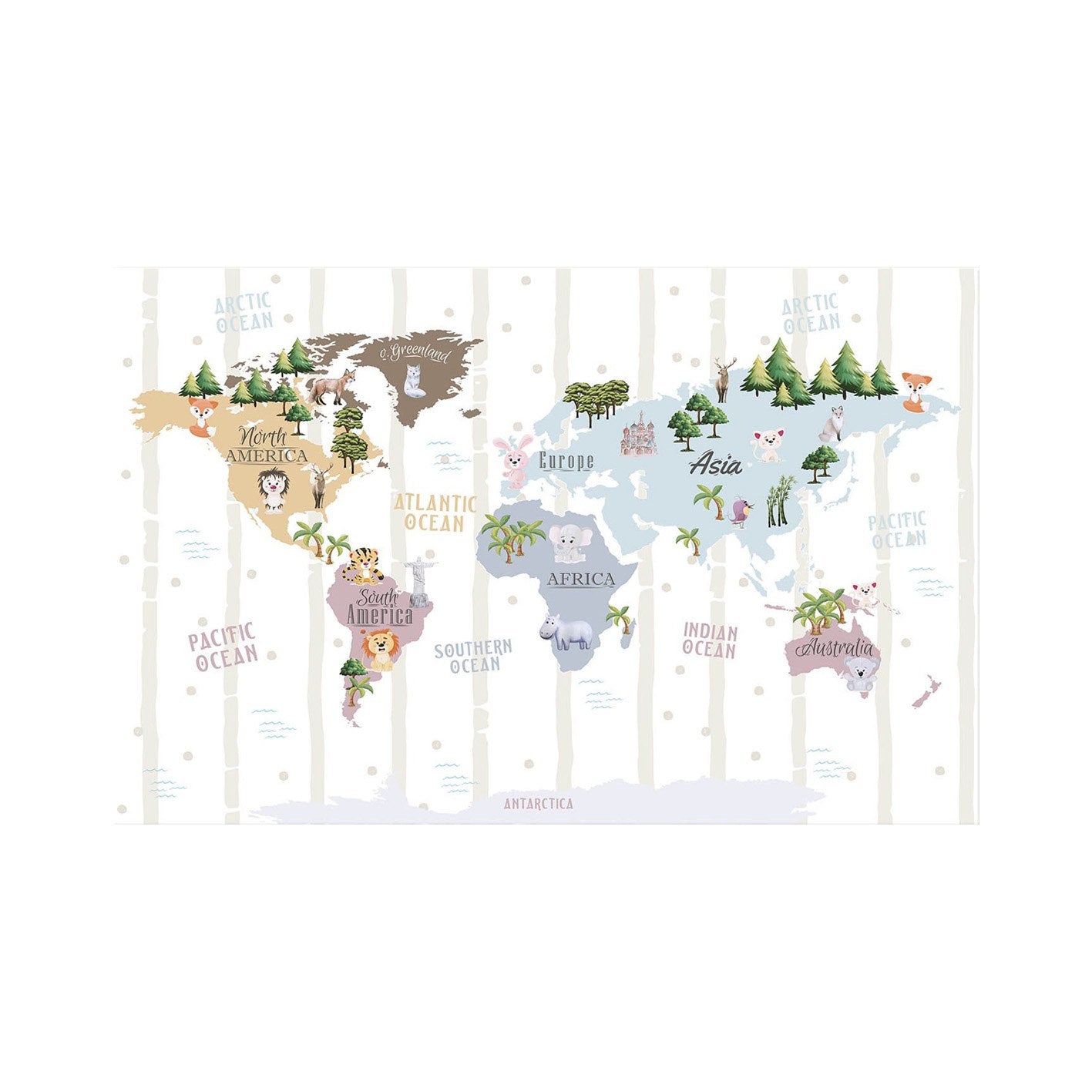 Quadro Decorativo em Tela Multicolor com Moldura de Pinho - 45x70cm Canvas 100%