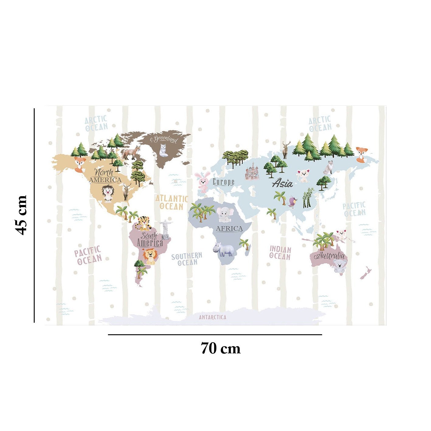 Quadro Decorativo em Tela Multicolor com Moldura de Pinho - 45x70cm Canvas 100%