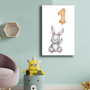 Quadro Decorativo em Tela 45x70cm - Design Moderno Amarelo, Cinzento e Branco com Moldura de Pinho