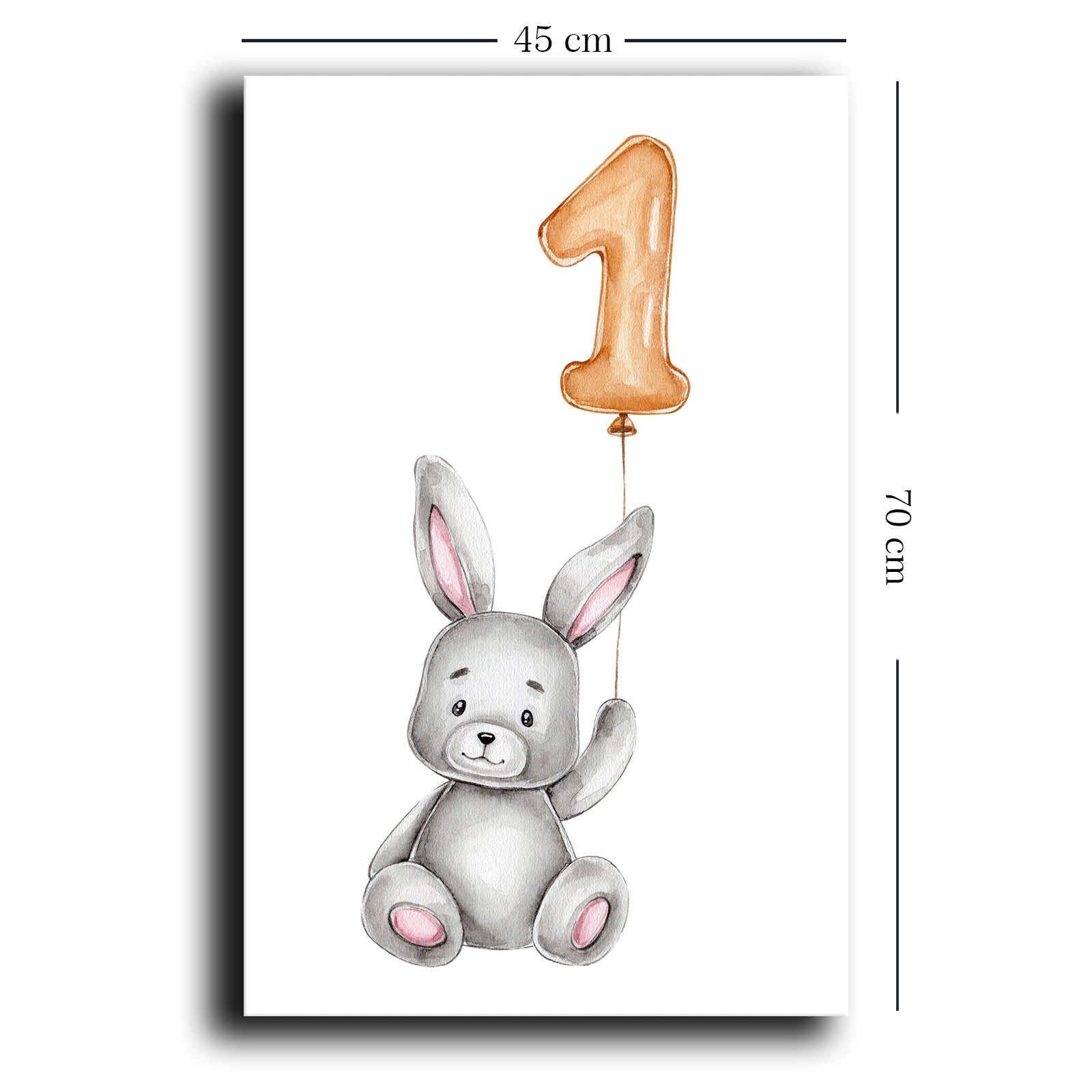 Quadro Decorativo em Tela 45x70cm - Design Moderno Amarelo, Cinzento e Branco com Moldura de Pinho