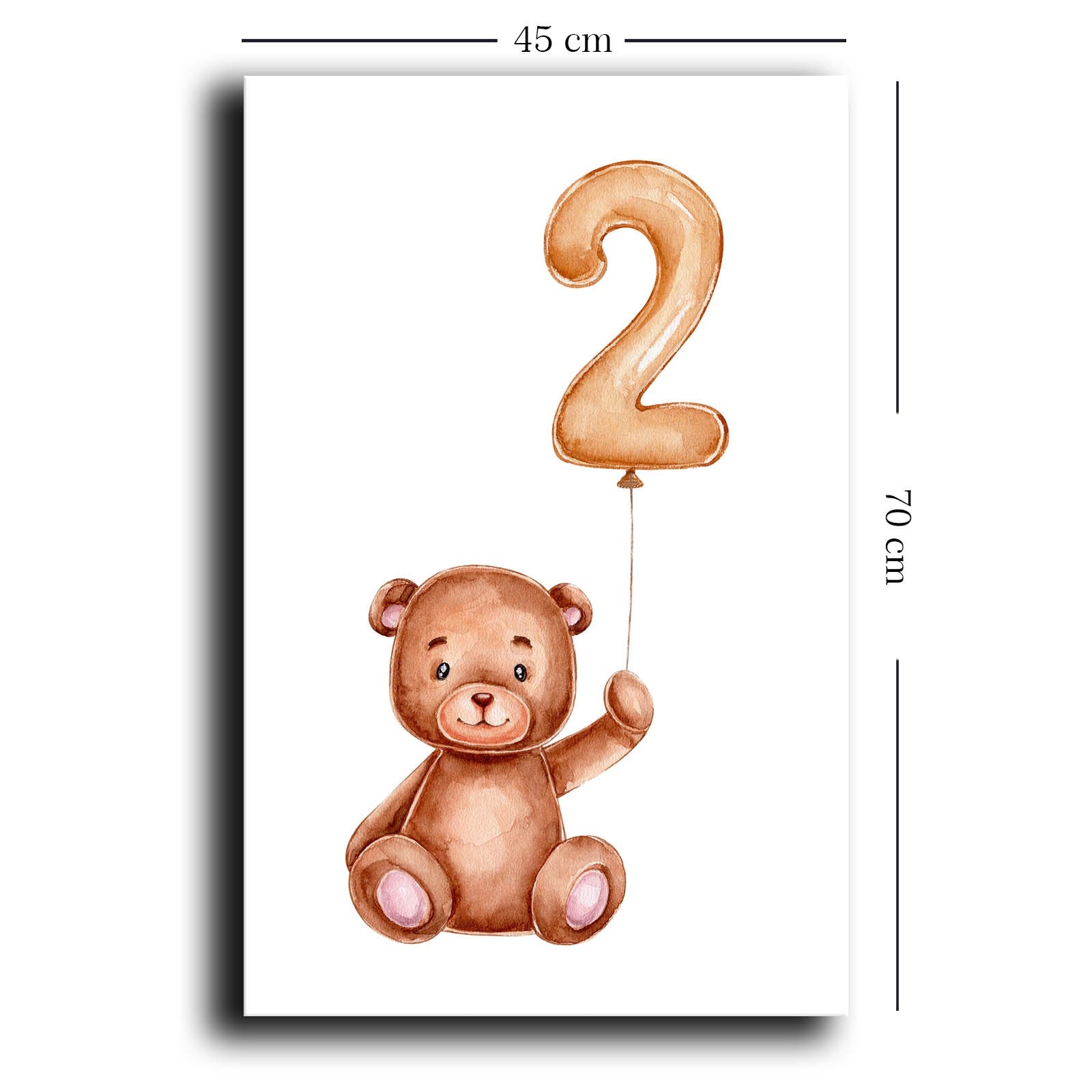 Quadro Decorativo em Tela 45x70cm - Moldura Pinho - Tons Castanho, Branco e Amarelo