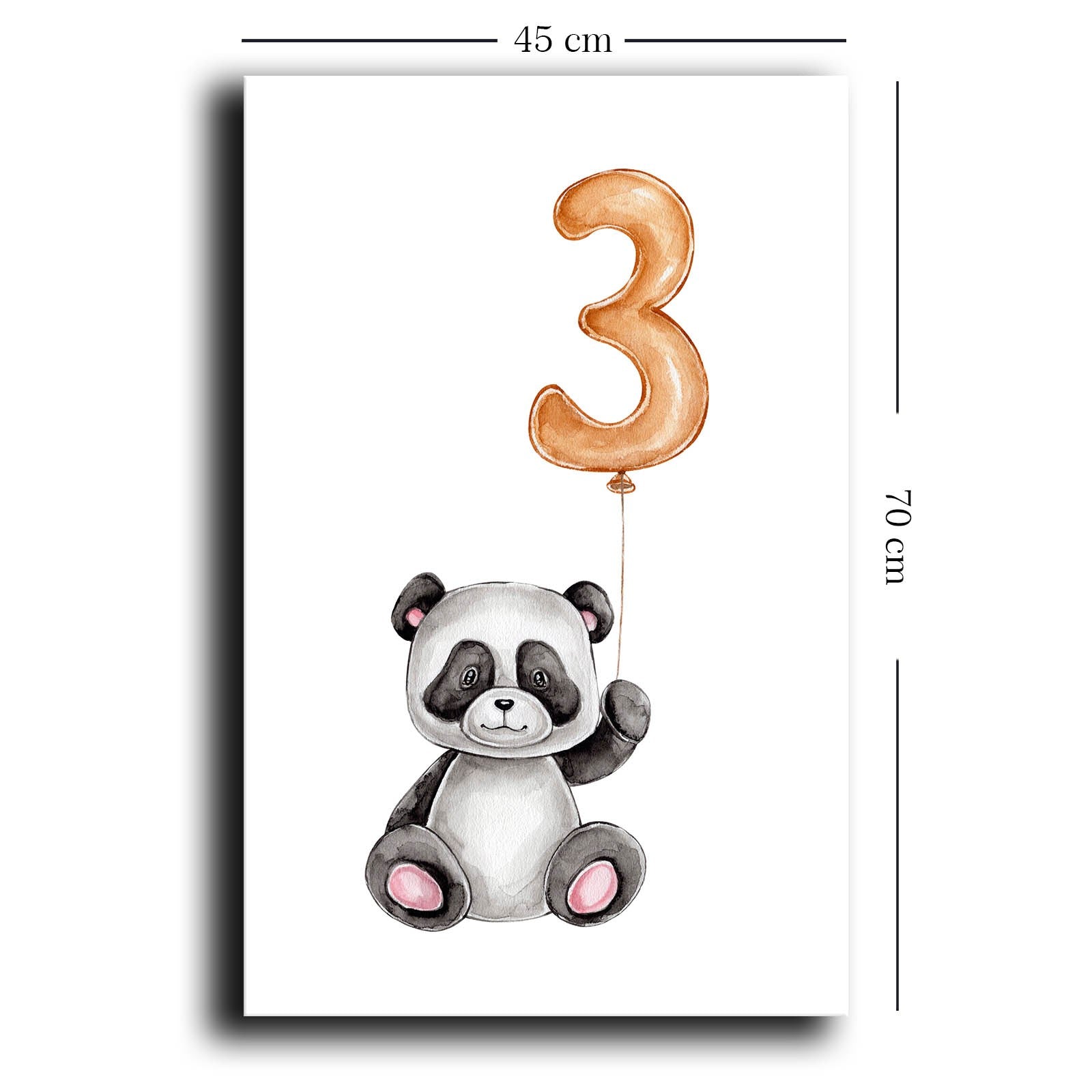 Quadro Decorativo em Tela - Design Moderno Preto, Branco e Amarelo com Moldura de Pinho - 45x70cm