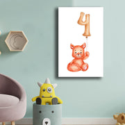 Quadro Decorativo em Tela 45x70cm - Cores Vibrantes Vermelho, Branco e Amarelo com Moldura em Pinho