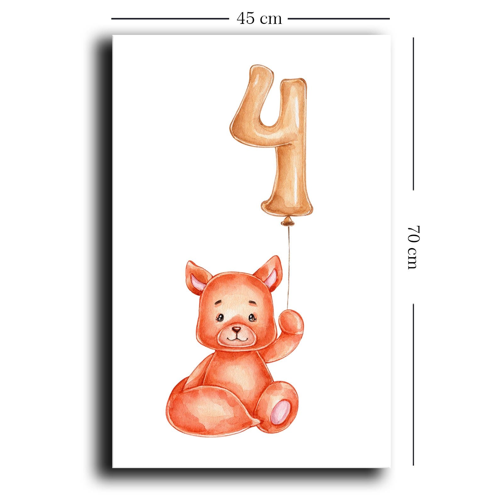 Quadro Decorativo em Tela 45x70cm - Cores Vibrantes Vermelho, Branco e Amarelo com Moldura em Pinho