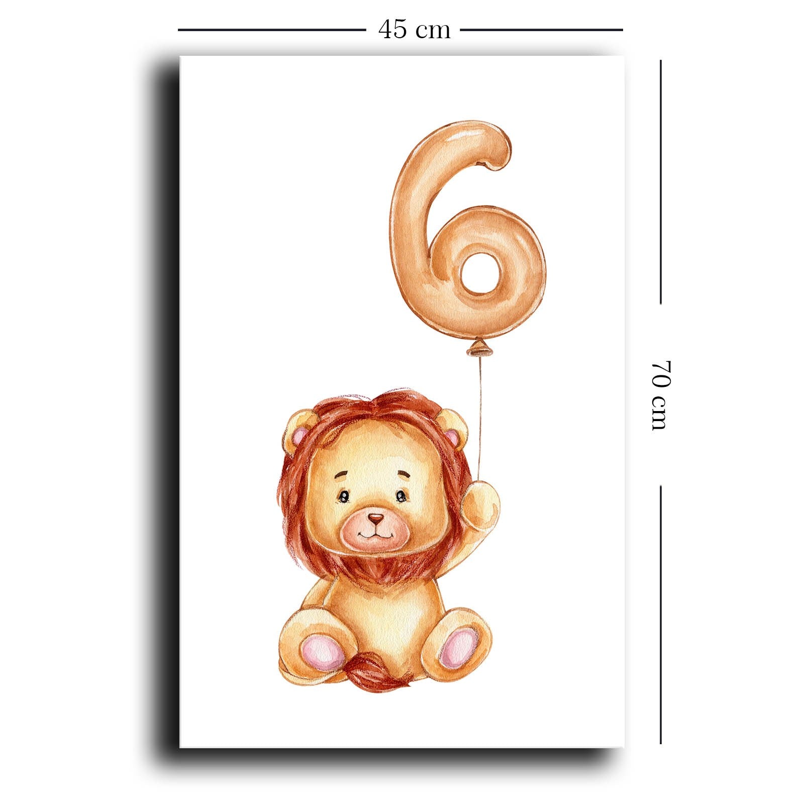 Quadro Decorativo em Tela 45x70cm - Moldura Pinho - Tons Castanho, Branco e Amarelo