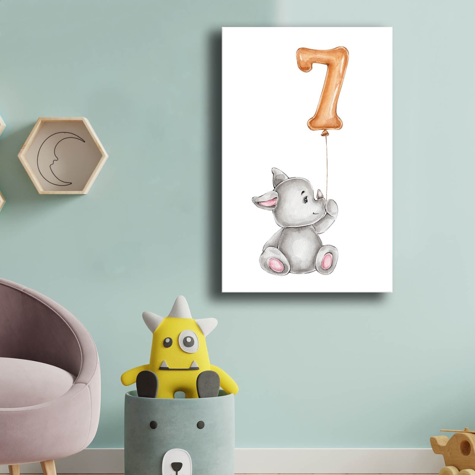 Quadro Decorativo em Tela 45x70cm - Design Moderno Amarelo, Cinzento e Branco com Moldura de Pinho