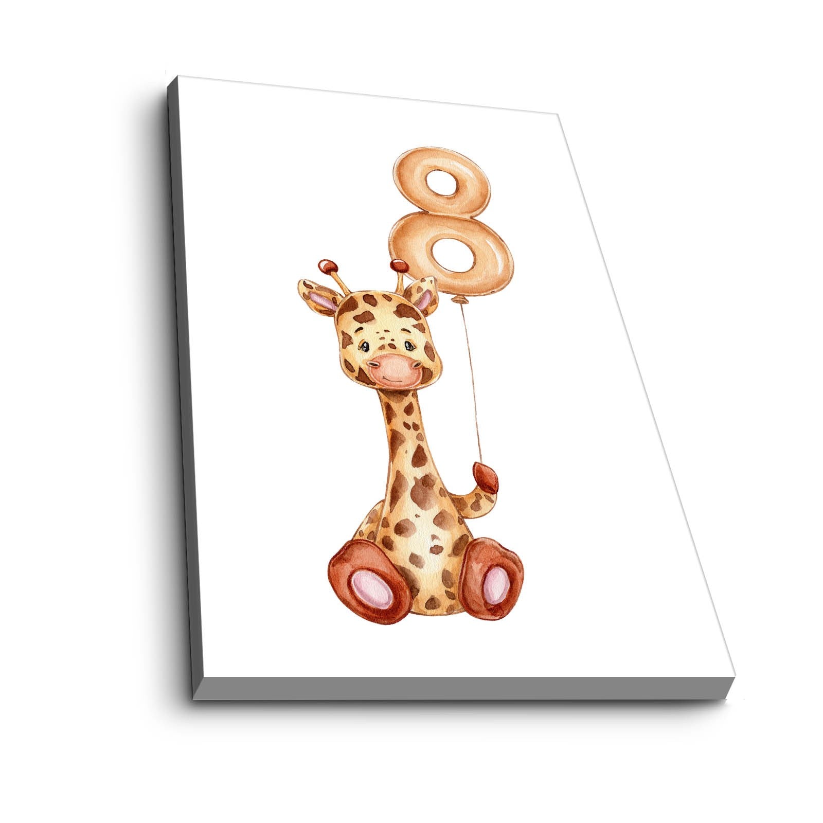 Quadro Decorativo em Tela 45x70cm - Moldura Pinho - Tons Castanho, Branco e Amarelo